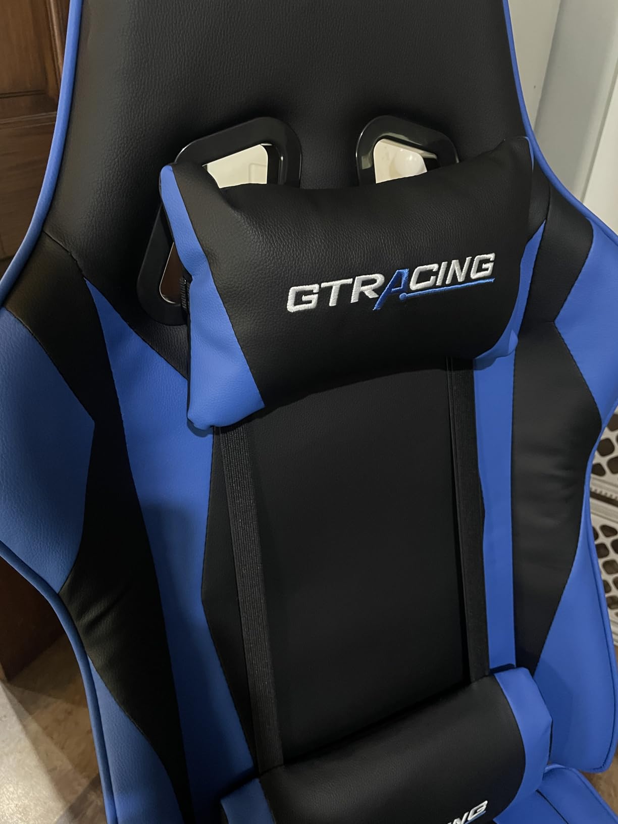 GTPLAYER Gaming Chair with Footrest, Ergonomic Computer Game Desk Chair, Reclining Gamer Chair Seat Height Adjustment, Swivel Rocker with Headrest and Lumbar (Gray) customer photo 2
