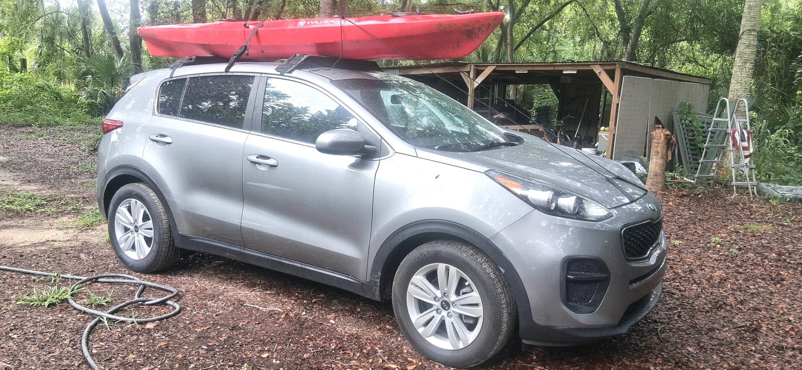 Abahub Kayak Roof Rack Soft Roof Rack Pads for Car Kayak Surfboard | Universal soft roof rack for kayak & surfboard, with 2 Tie Down Straps, 2 Tie Down Ropes, 2 Hood Loops and Storage Bag customer photo 1
