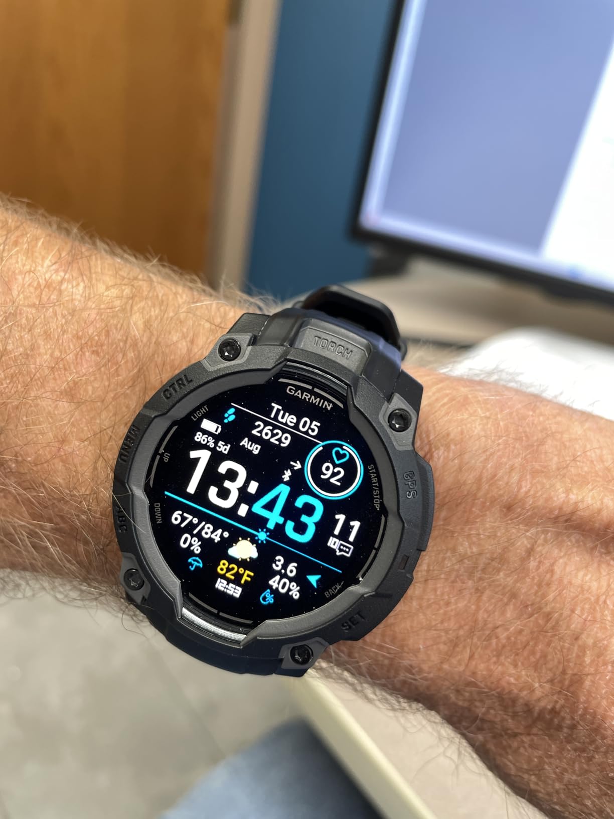 Garmin Instinct 3 AMOLED, Rugged GPS Smartwatch, 45mm, Black | Bright AMOLED Display, Rugged Design, Metal-Reinforced Bezel, 24/7 Health Monitoring, Built-In Flashlight customer photo 2