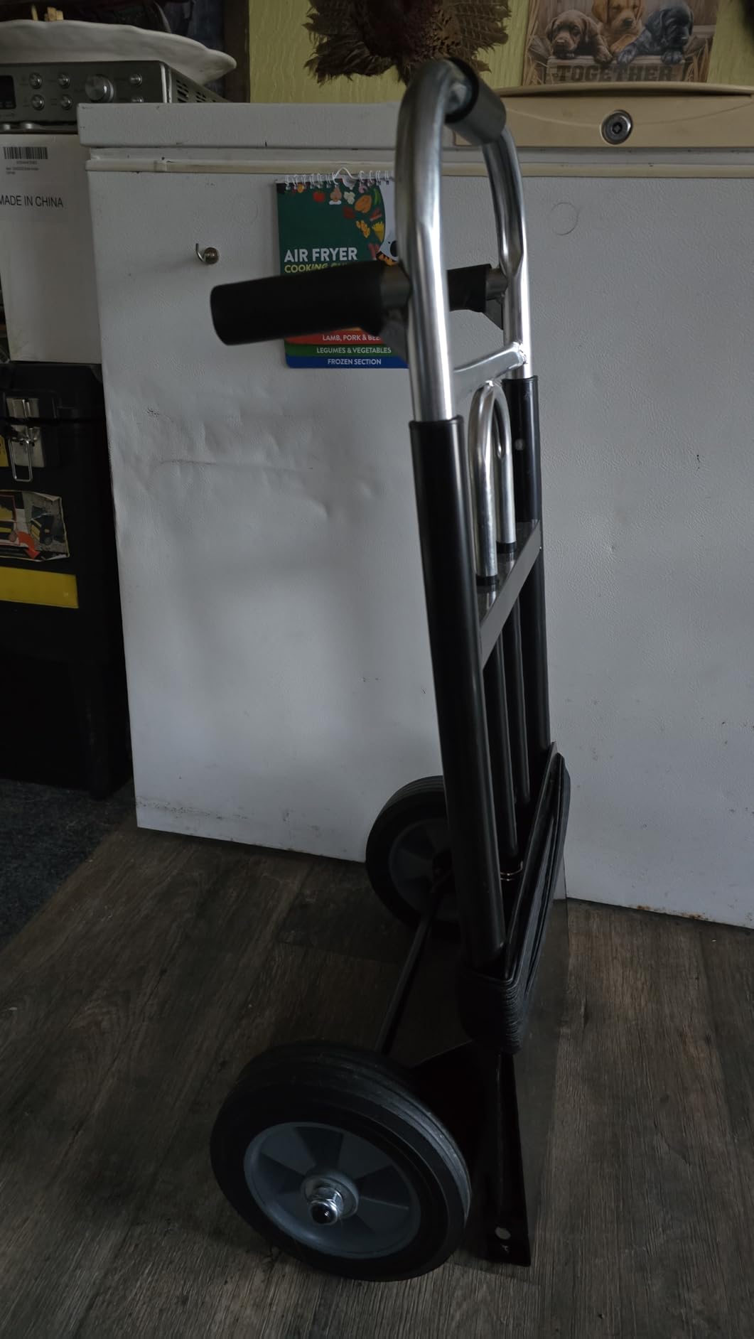 Folding Hand Truck Dolly - 600 LB Capacity, Heavy-Duty Wheels and Compact Design for Moving Heavy Loads in Warehouses, Offices, Homes, and Shopping customer photo 1