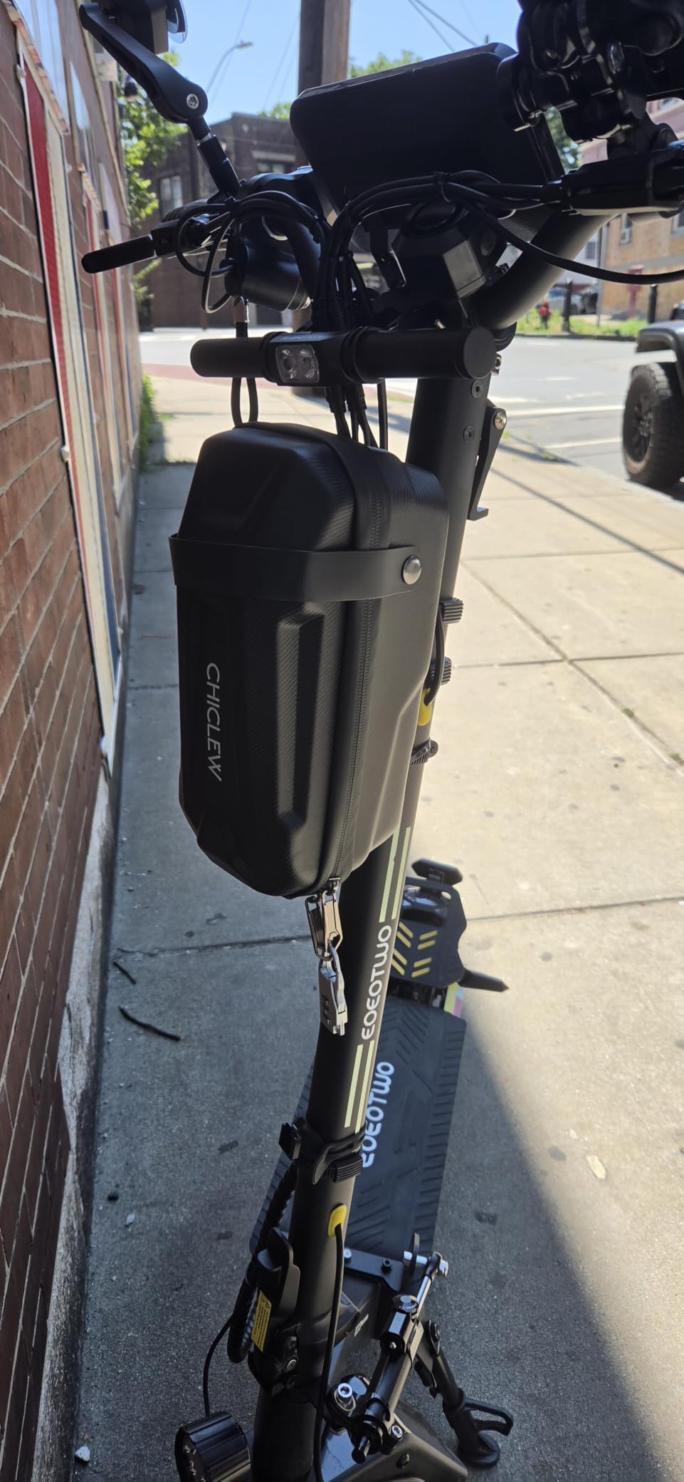 3L Large Quick Release Scooter Bag with Handle, EVA Hardshell Scooter Bag | Portable Waterproof Handlebar Pouch Bag for Scooters, Bikes, Segway Niu, with Small Coded Lock & Screw Fixation Design customer photo 1