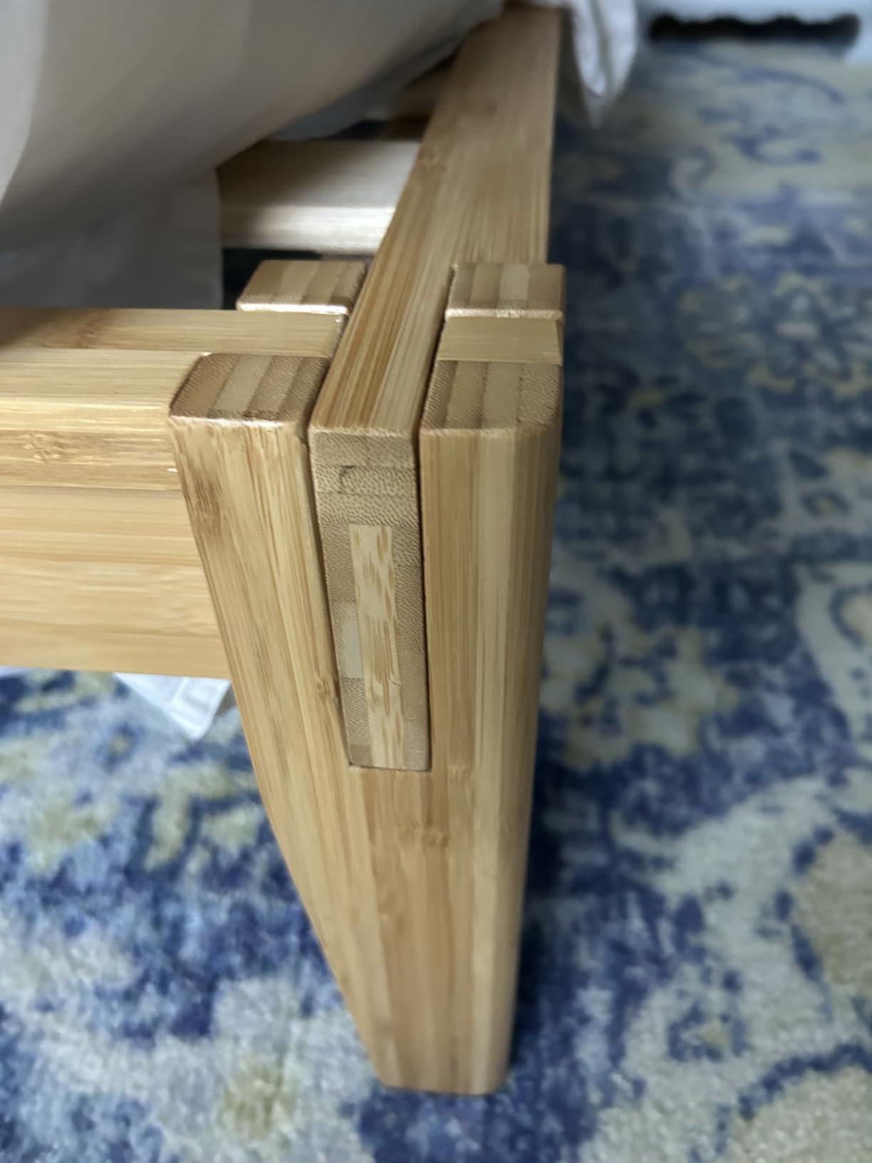 Nectar Bamboo Platform Bed Frame - Queen - Natural - Floating Center Support Legs - 12