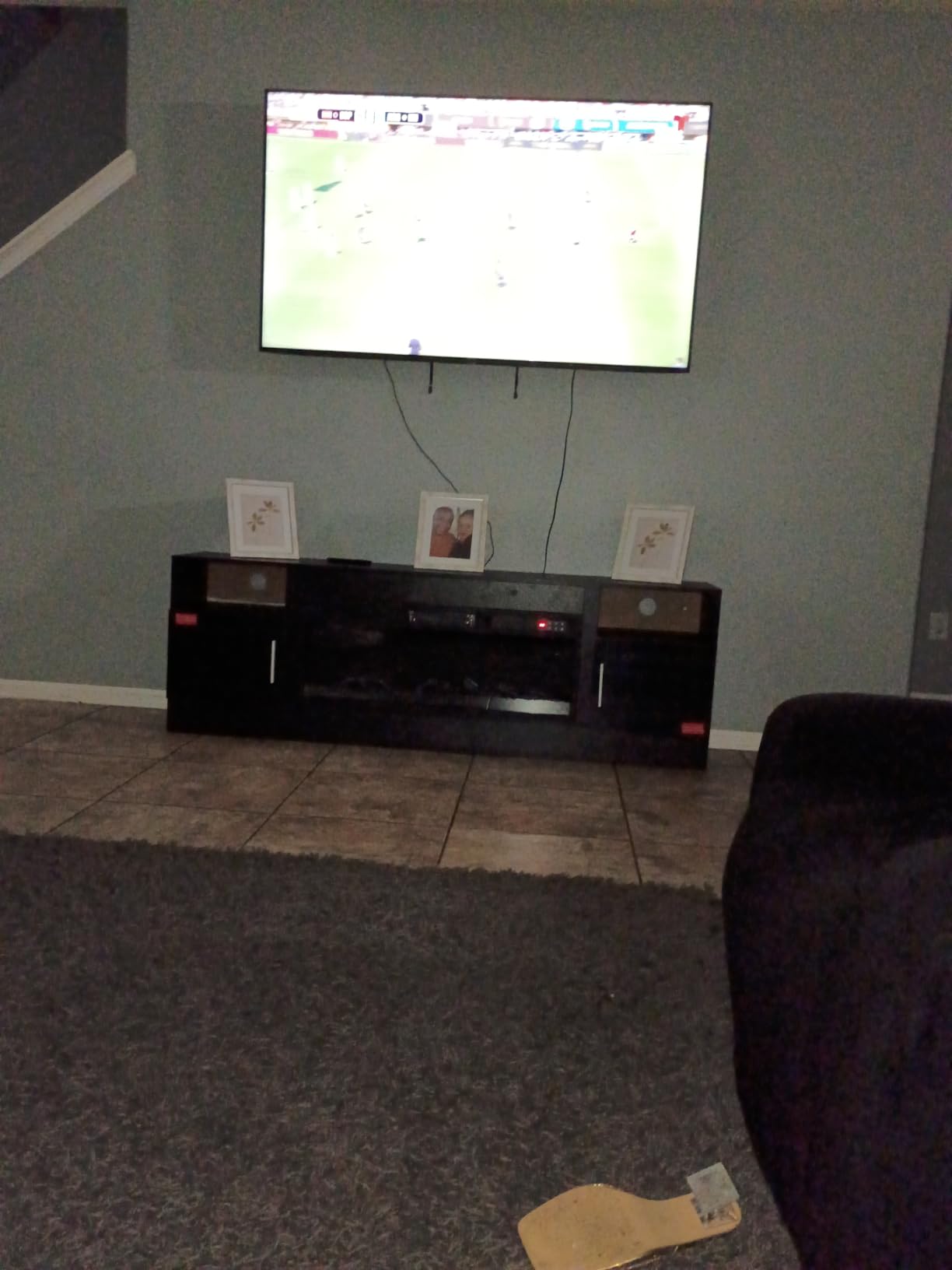 VITESSE 70”Fireplace TV Stand,Modern Entertainment Center Heating Fireplace customer photo 2