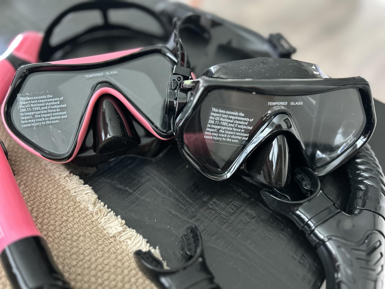 Snorkeling Gear for Adults, JRing Snorkel Set Anti Fog Goggles Dry Snorkel | 180 Degree Tempered Glass, Anti Fog Goggles, Dry Top Snorkel, for Swimming Scuba Diving, for Men Women customer photo 2
