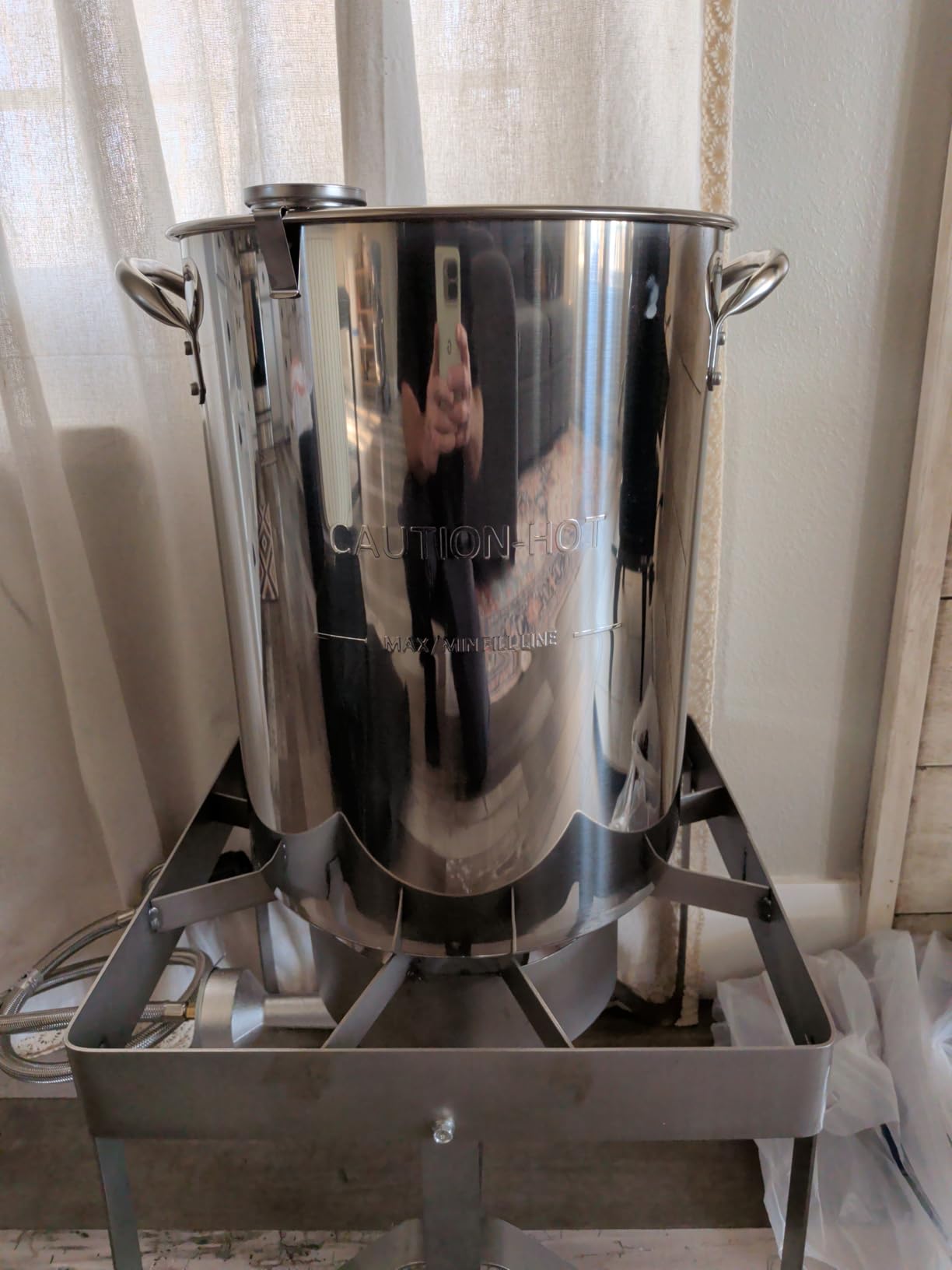30QT Turkey & 10QT Fish Fryer | Stainless Steel | Cover | Skimmer Included | 50,000BTU Propane Burner | Outdoor Fryer | Seafood Boil Pot | Crab Shirmp & Crawfish Boiler with Basket customer photo 1