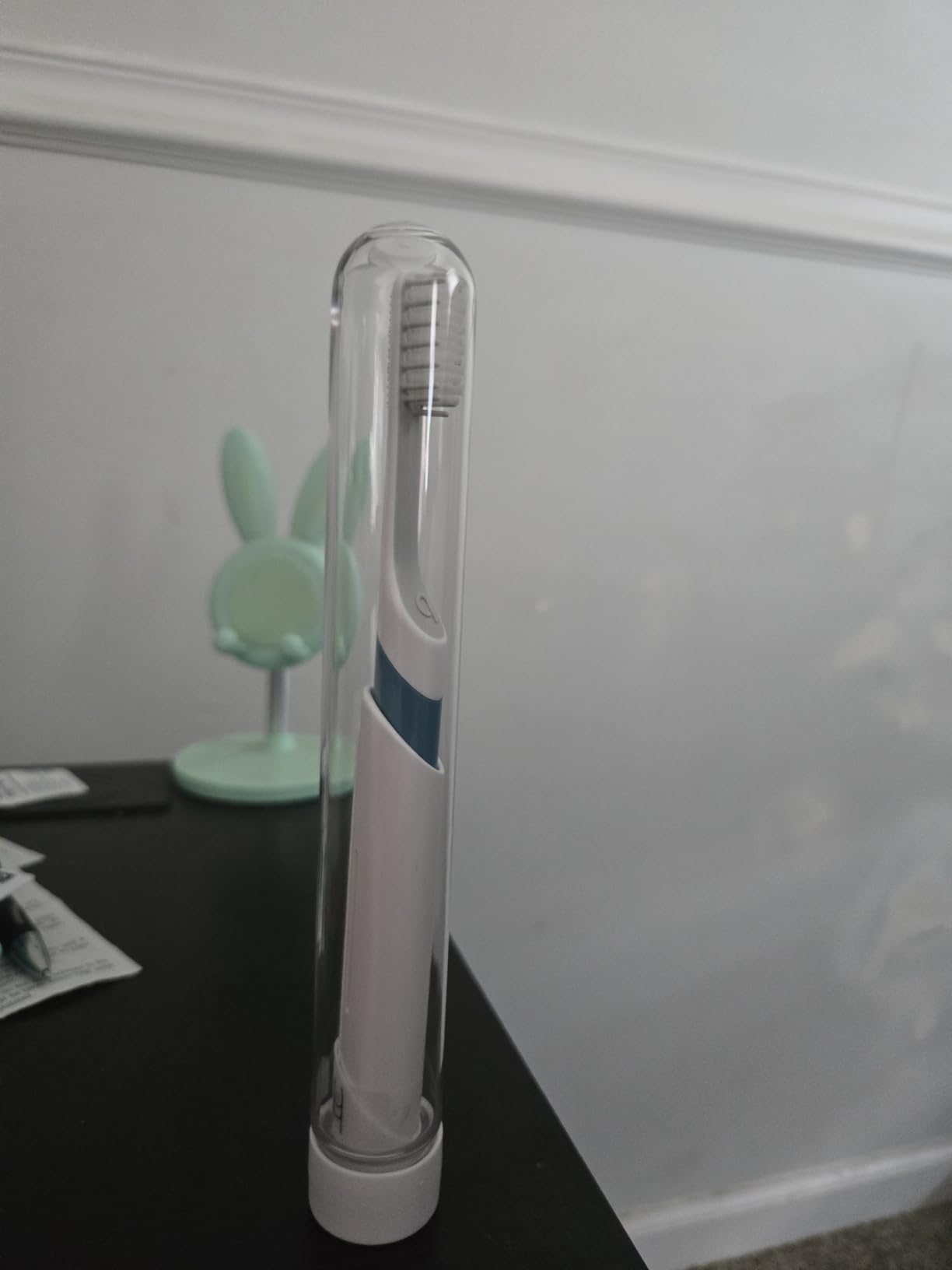 Quip Sonic Electric Toothbrush for Adults with Timer - Includes Travel Case & Replacement Brush Head - 3 Month Battery Life, Plastic Handle - Marine Blue customer photo 1