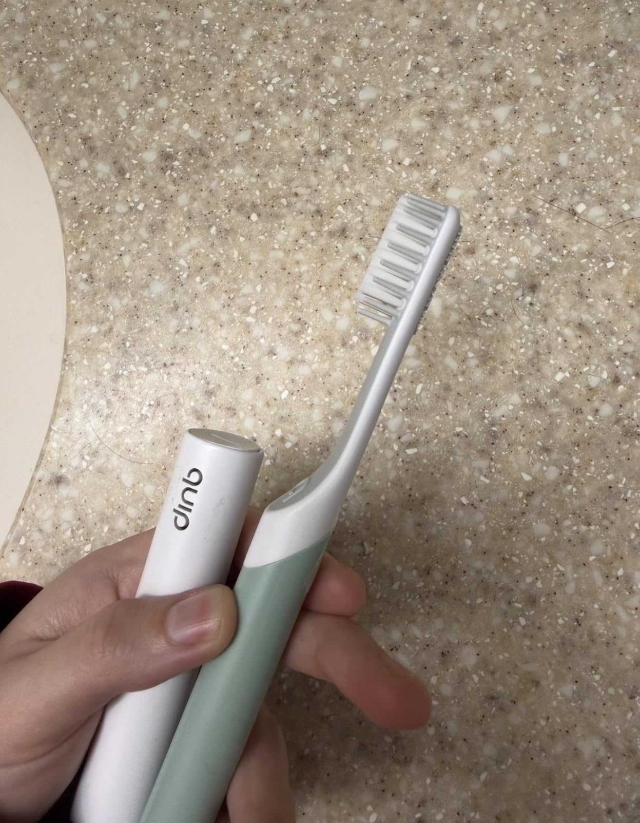 Quip Sonic Electric Toothbrush for Adults with Timer - Includes Travel Case & Replacement Brush Head - 3 Month Battery Life, Plastic Handle - Marine Blue customer photo 2