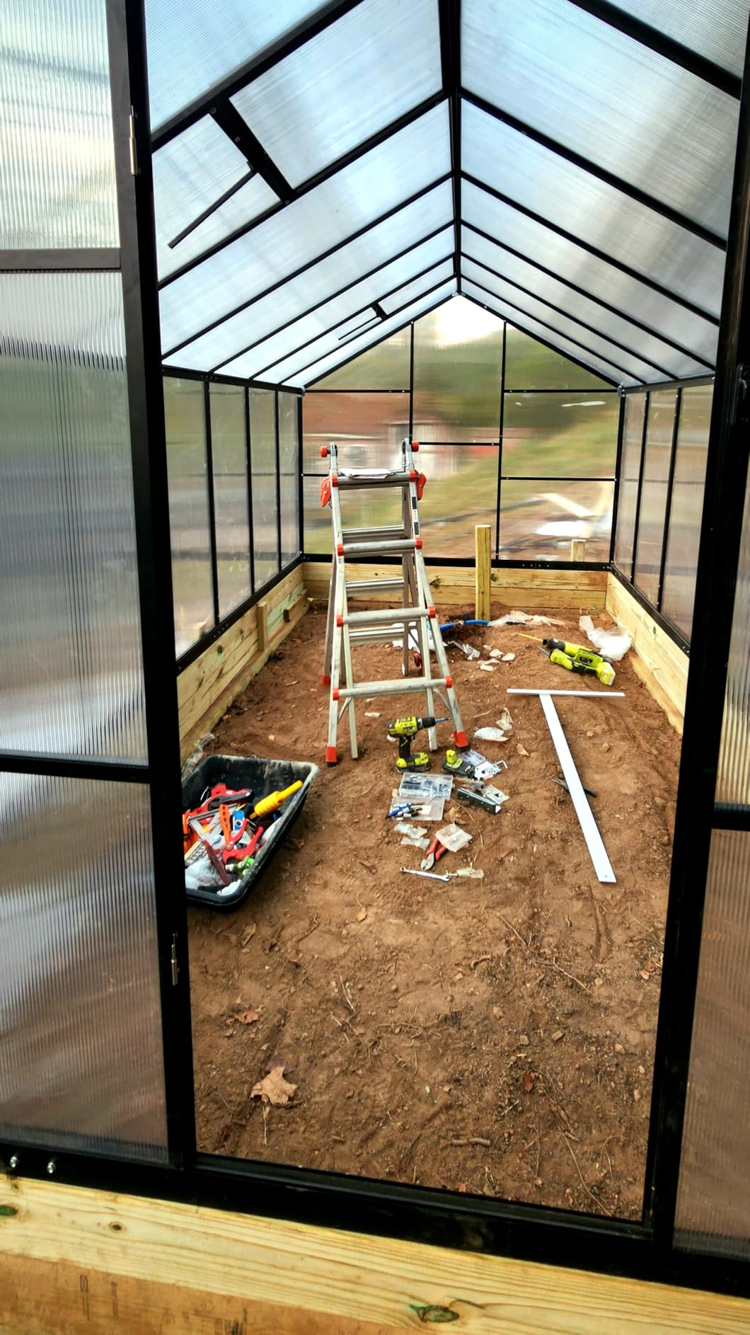 8x10 FT Greenhouse with Hygrometer, Windproof Warm Plant Green Houses | Heavy Duty Aluminum Frame Polycarbonate Greenhouses with Drainage Channel Roof Vent for Backyard or Garden Use customer photo 1