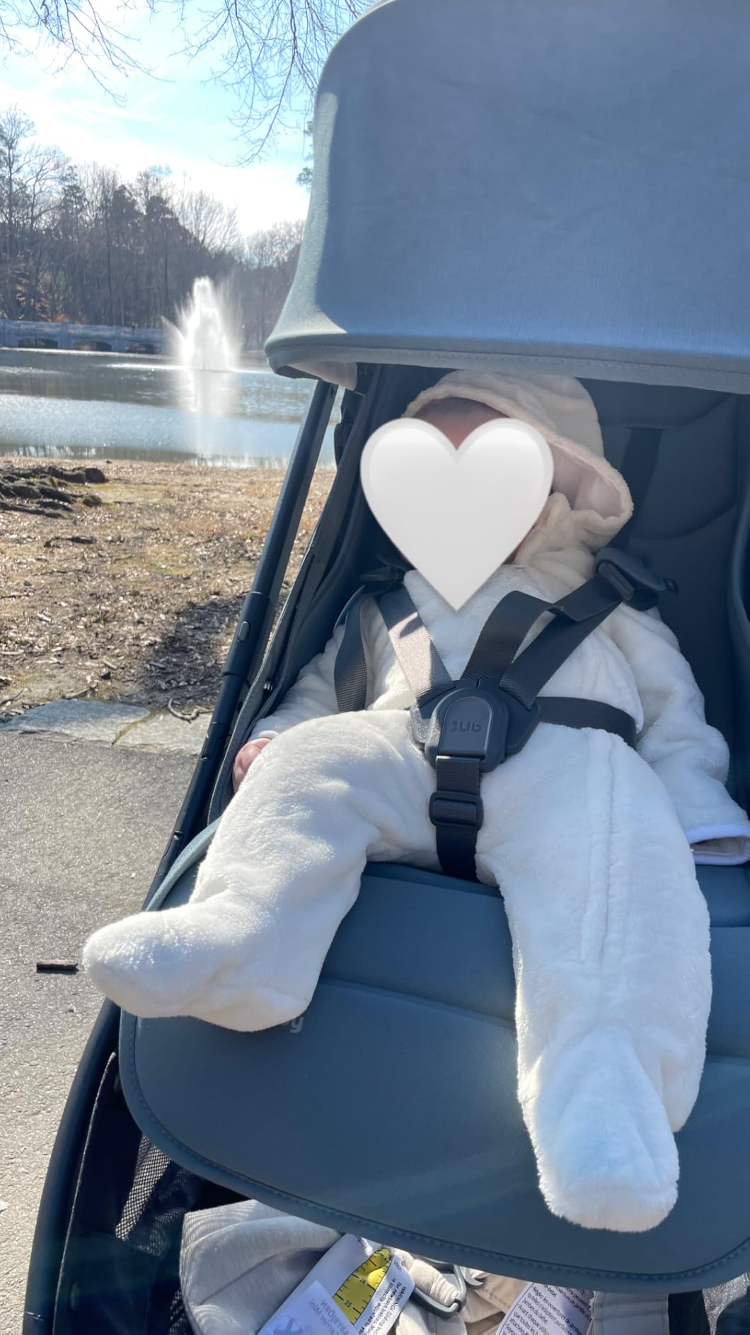 UPPAbaby Minu V3 Travel Stroller - Lightweight + Compact Design - One-Hand Fold + Unfold - from Birth + Overhead Compatible - Greyson (Charcoal Mélange/Carbon Frame/Saddle Leather) customer photo 1