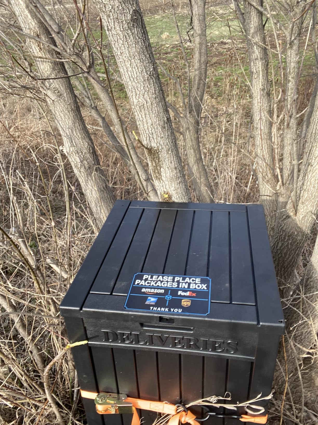 PatioZen Package Delivery Box, Waterproof Outdoor Container Lockable, Black | 55 Gallon with Lockable Secure, Outdoor Package Drop Container Waterproof for Porch Patio and Curbside customer photo 2
