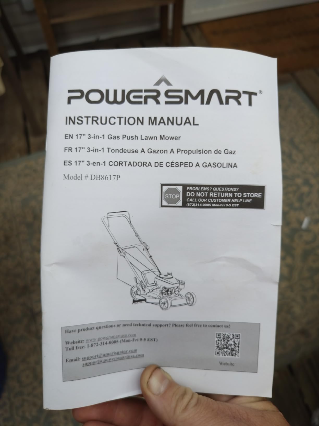 PowerSmart 22-Inch 170cc Self Propelled Gas Lawn Mower | 4-Cycle Engine, Self-Propelled Rear-Wheel-Drive, 3-in-1 Mulch/Bag/Side-Discharge, 6 Height Adjustment customer photo 2