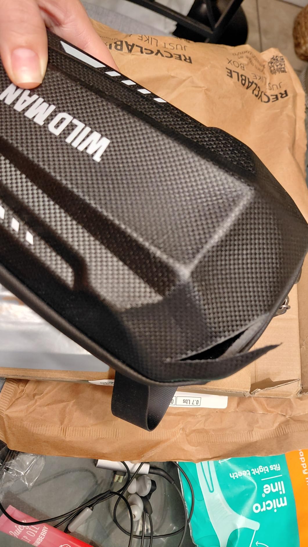 flintronic Scooter Storage Bag, 2L Large Capacity Scooter Handlebar Bag, EVA Handlebar Waterproof Front Bag for Carrying Phone, Wallet, Repair Tools, Charger Tools customer photo 1