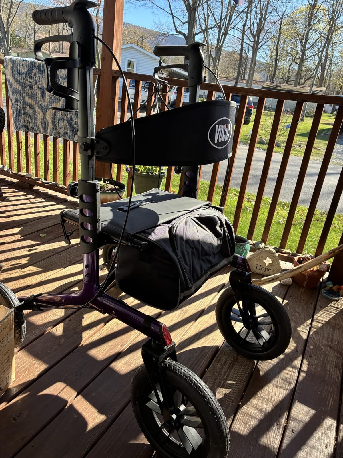 VOCIC Z57 Walkers for Seniors with Seat Outdoor Rollator 12'' All Terrain | 12