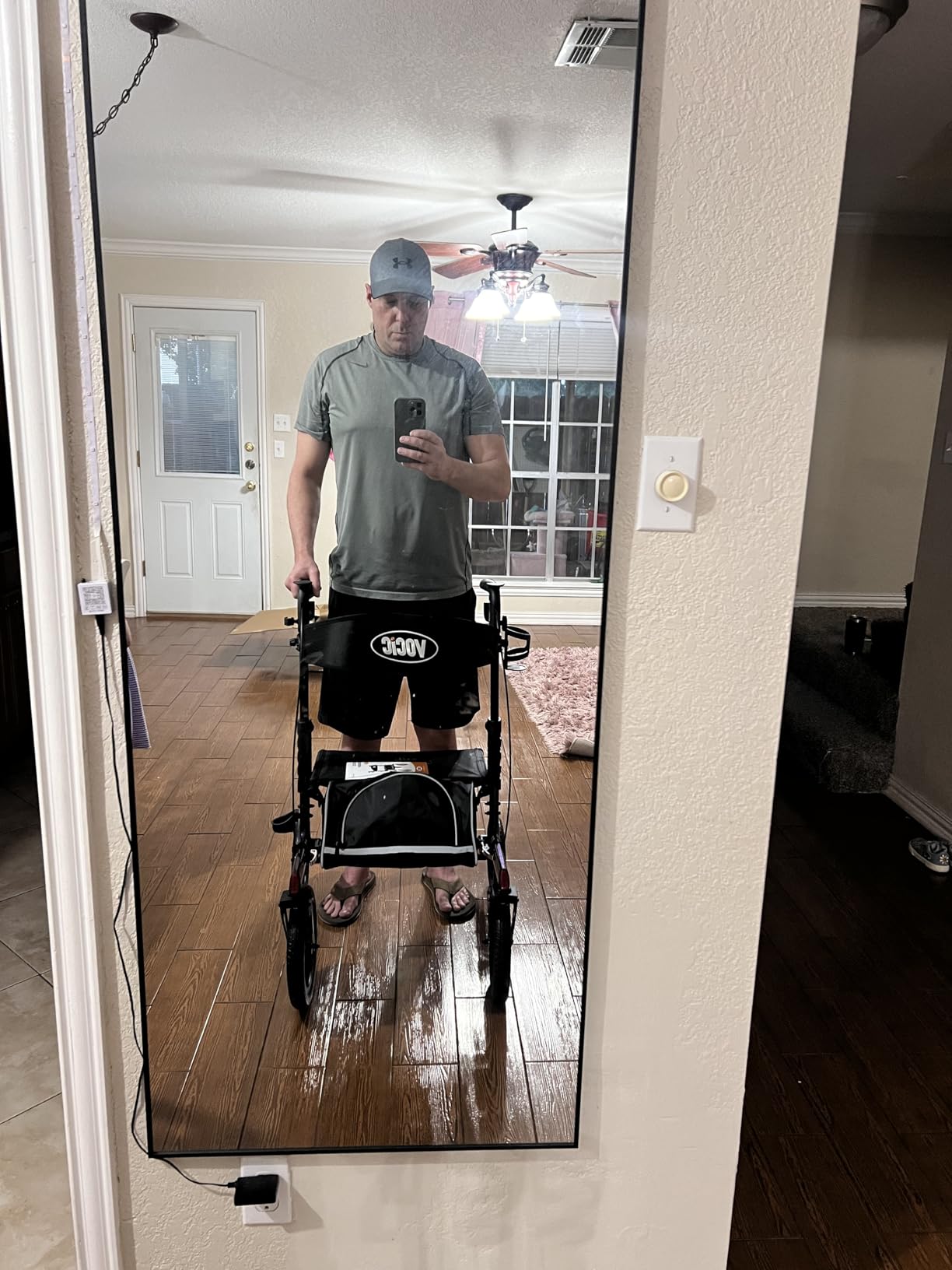 VOCIC Z57 Walkers for Seniors with Seat Outdoor Rollator 12'' All Terrain | 12