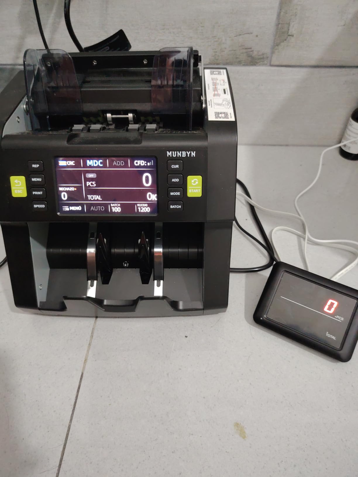 MUNBYN IMC21 Money Counter Machine Mixed Denomination, CIS/UV/IR/MG/MT Counterfeit Detection, Touch Screen, USD, MXN, LBP, CAD Cash Counter for Business, Printer Compatible customer photo 1