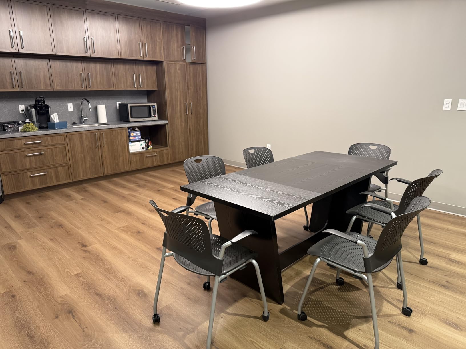 Tribesigns 12FT Conference Table, Modern Meeting Seminar Table for 12-14 Person, Rectangular Solid Executive Business Furniture Boardroom Desk for Office (Set of 2, Light Brown) customer photo 1