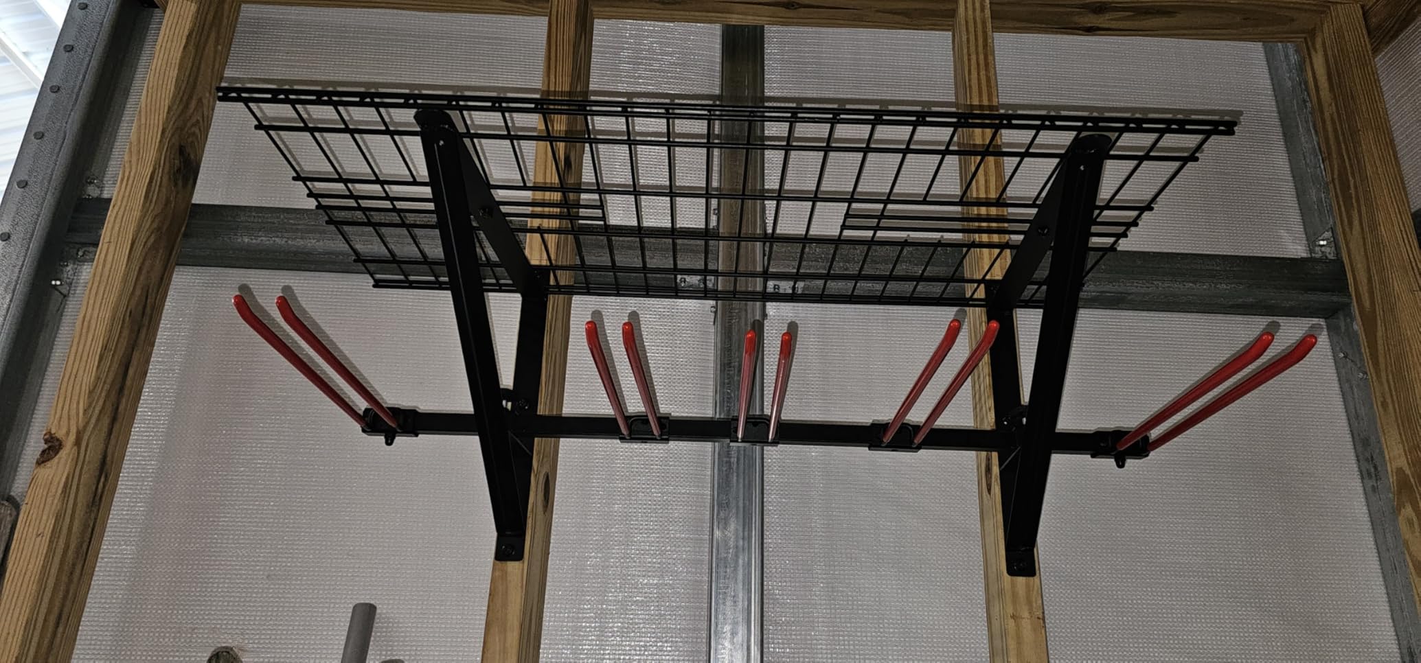 Mythinglogic Ski Equipment Storage Rack with Shelf for Garage and Shed customer photo 1