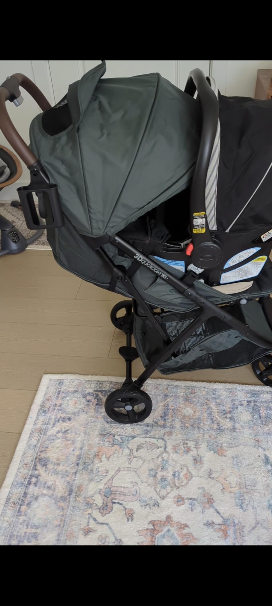 Ingenuity 3Dquickclose CS+ Compact Fold Stroller - Lightweight Stroller with Oversized Canopy, Extra-Large Storage and Compact Fold, Black customer photo 1