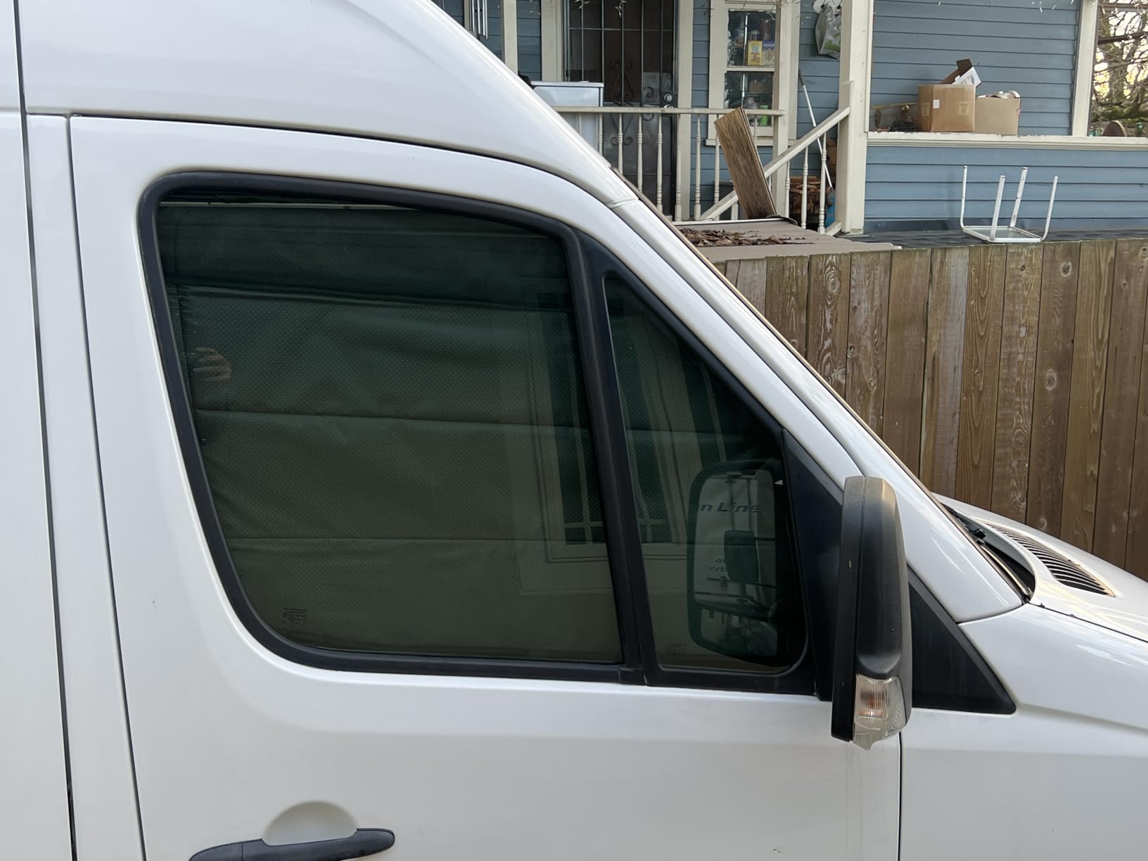 Extra-Thick Front Door Window Covers(Pair) for Mercedes-Benz Sprinter 2019-2026 VS30, Magnetic Insulated Blackout Sunshade, XPE Foam & Thinsulate Cotton, AllSeasonGuard Pro customer photo 1