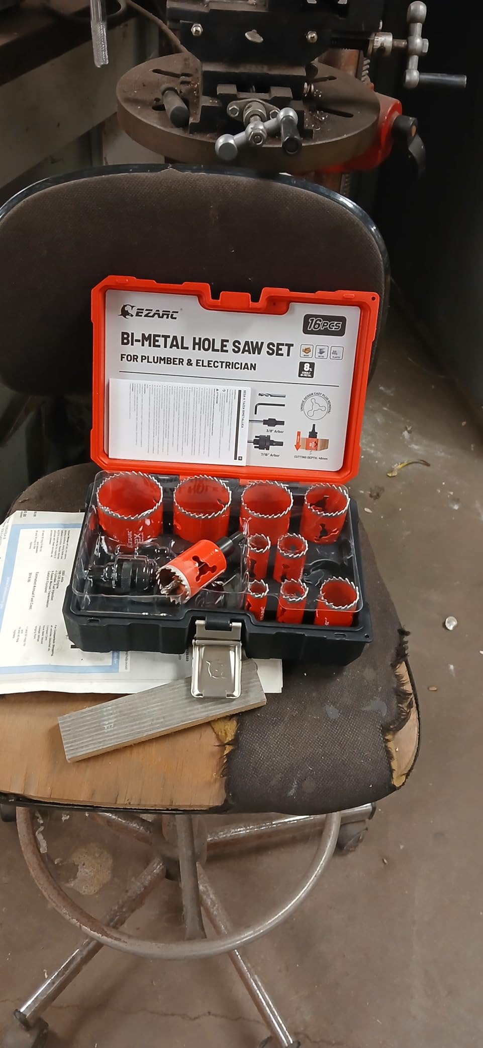 EZARC 16PCS Bi-Metal Hole Saw Kit, 3/4