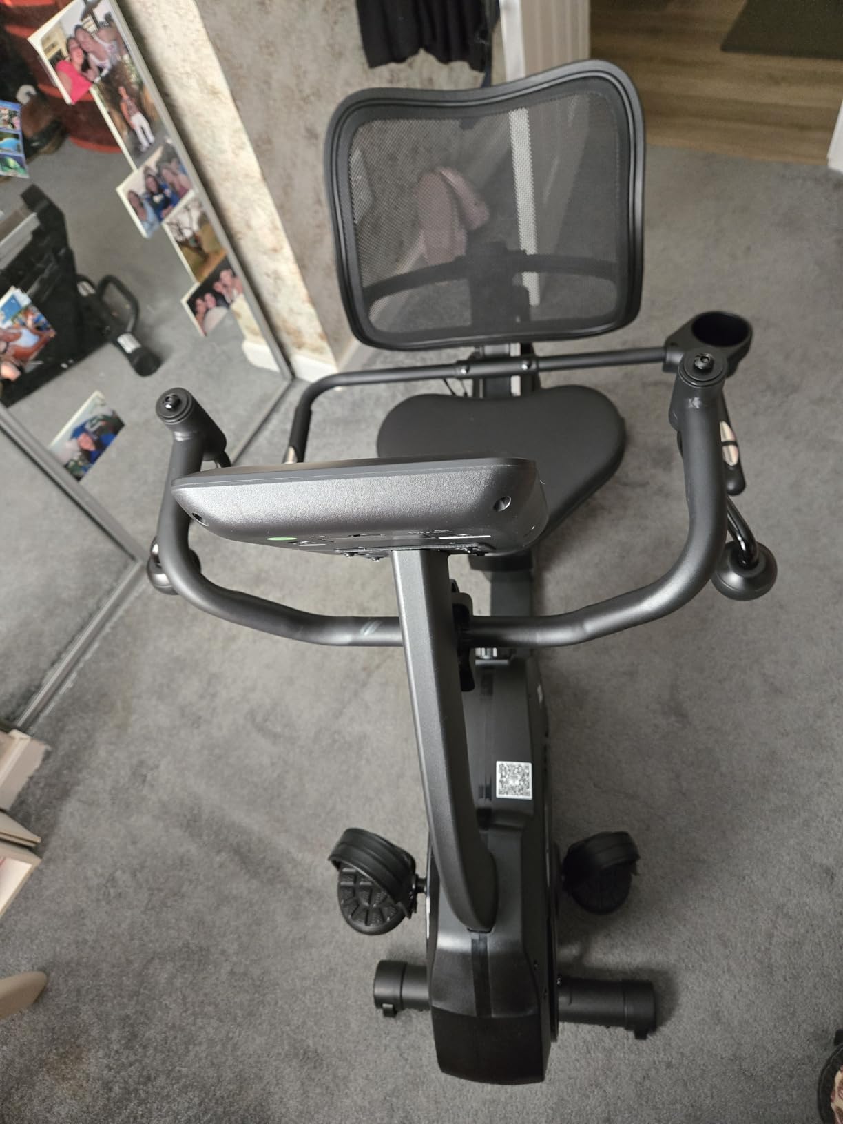 pooboo Recumbent Exercise Bike, Stationary Bikes for Home with Arm Exerciser, Magnetic Recumbent Bike with Ergonomic Backrest & Comfortable Seat, Smart APP, Pulse Sensor, 400LBS Weight Capacity customer photo 1