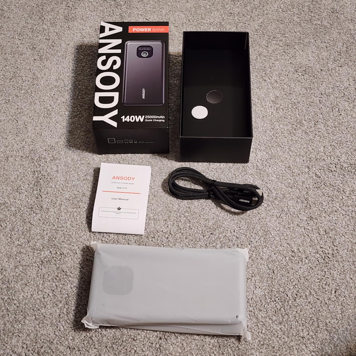 140W Laptop Power Bank, 25000mAh with TFT Smart Digital Display | PD3.1 Fast Charging Portable Charger customer photo 1