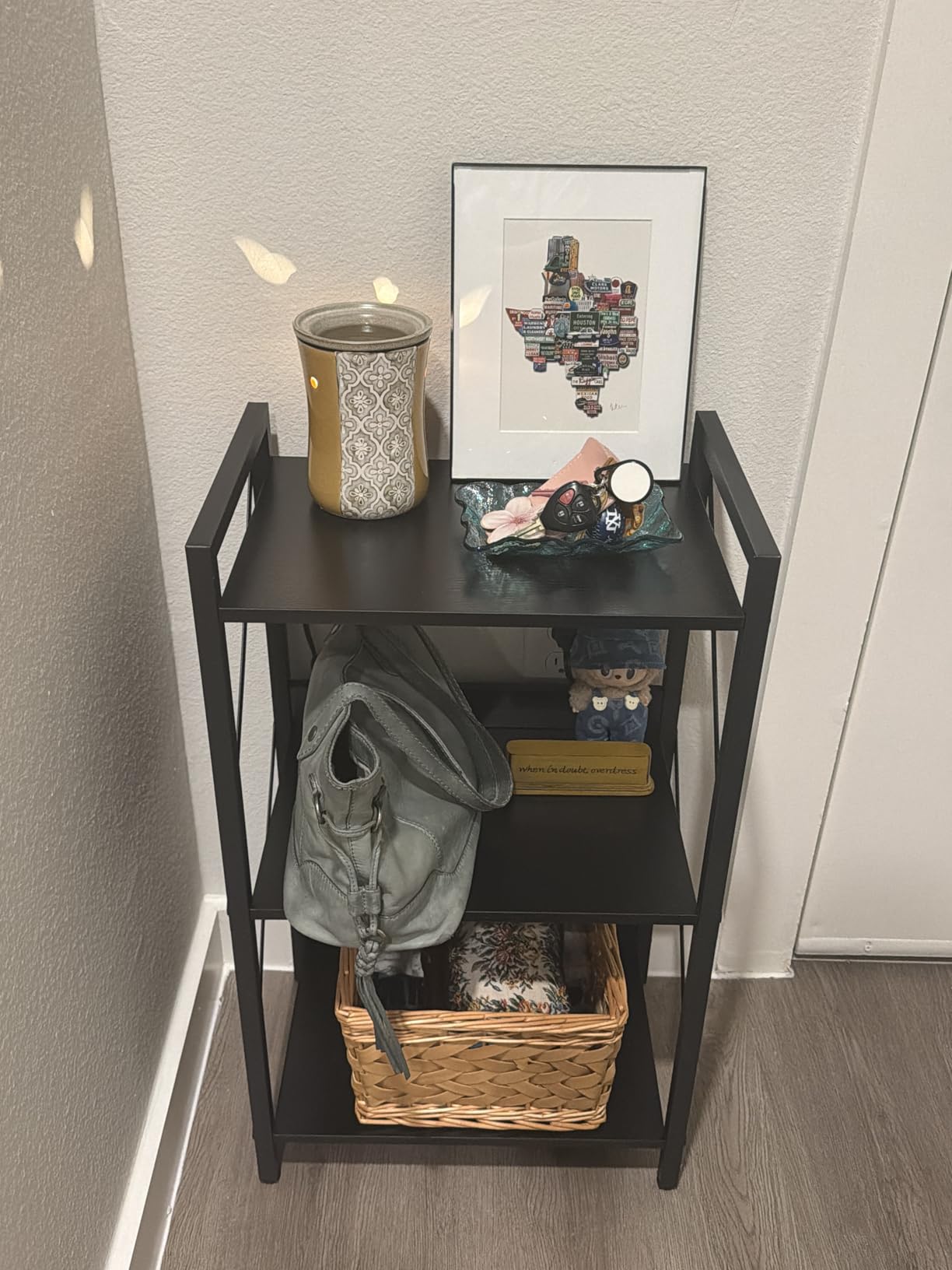 HOOBRO Bookshelf, 3-Tier Industrial Bookcase, Book Shelf Storage Organizer, Small Bookshelf with Metal Frame for Living Room, Bedroom, Home Office, Kitchen, Rustic Brown and Black BF71SJ01 customer photo 1
