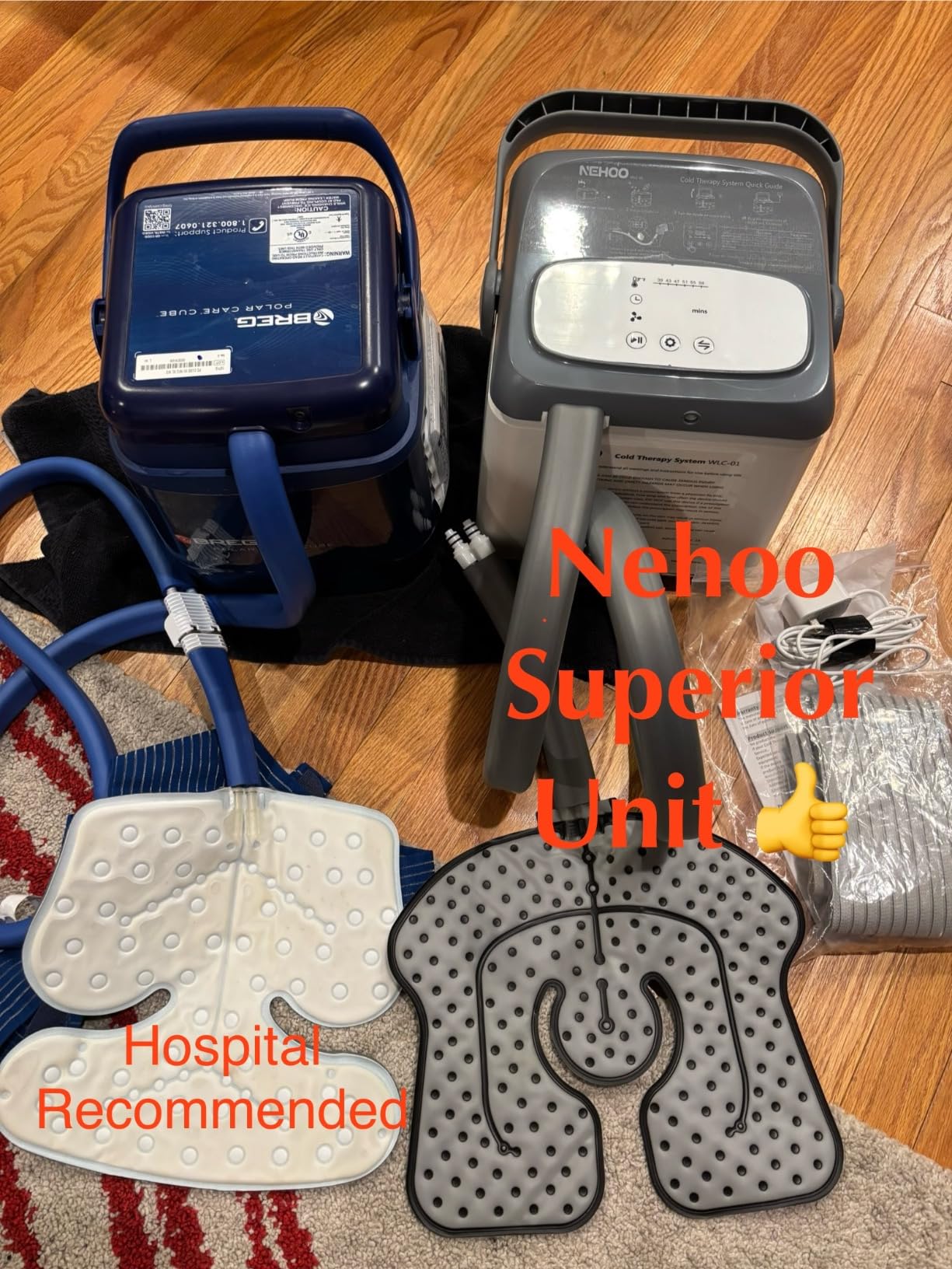 NEHOO Cold Therapy Ice Machine with Extra Large Knee/Hip Pad, Pain Relief for Post-Surgery Recovery, Programmable Compression Cryotherapy, Continuous Ice Circulation for Faster Swelling Reduction customer photo 1