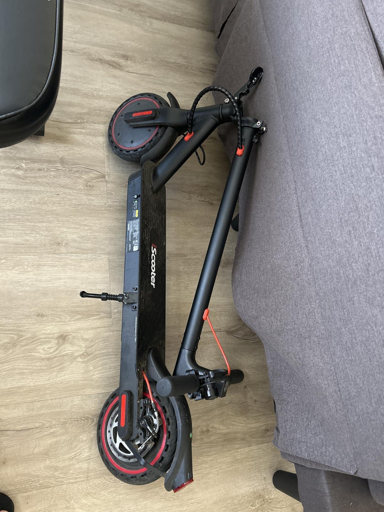 iScooter Electric Scooter for Adults & Big Kids, Portable Foldable E-Scooter | Cruise control, Smart App, dual braking, LED lights, and pneumatic tires for smooth campus, city, and daily rides customer photo 2
