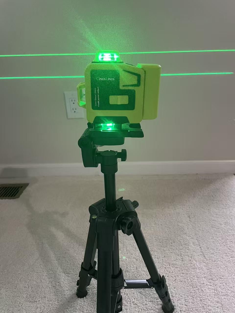 Laser Level 360 Self Leveling with Tripod, CinusLinus 4D Lazer Level, 4x360° Cross Line Laser for Construction Project Renovation, Floor Tile, Laser Level Lines Tool customer photo 2