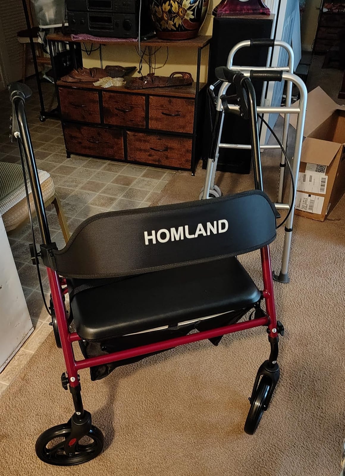 HOMLAND Bariatric Walkers for Seniors with Seat, 500lb Heavy-Duty Rollator | 20