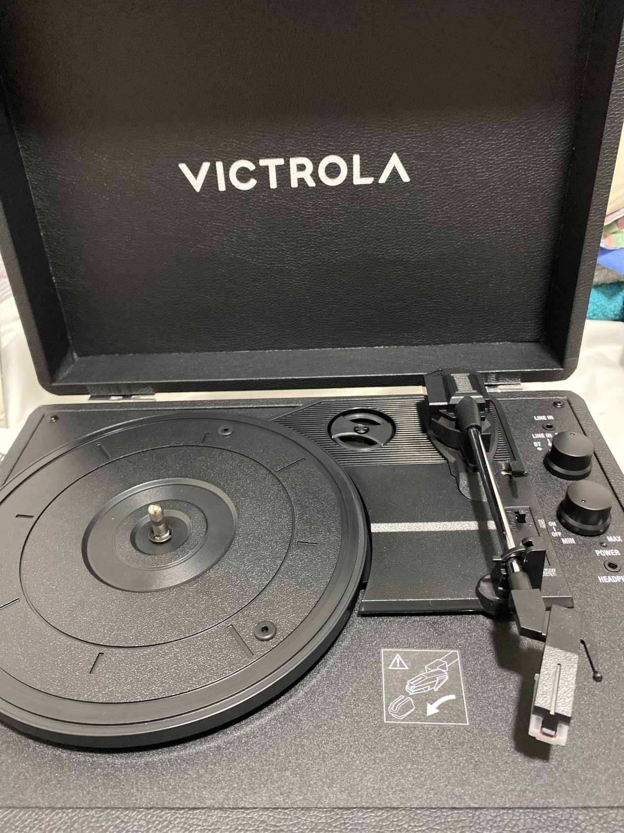 Victrola Journey II - Bluetooth Suitcase Record Player - Brown | Built-in stereo speakers, 3-speed turntable plays 7