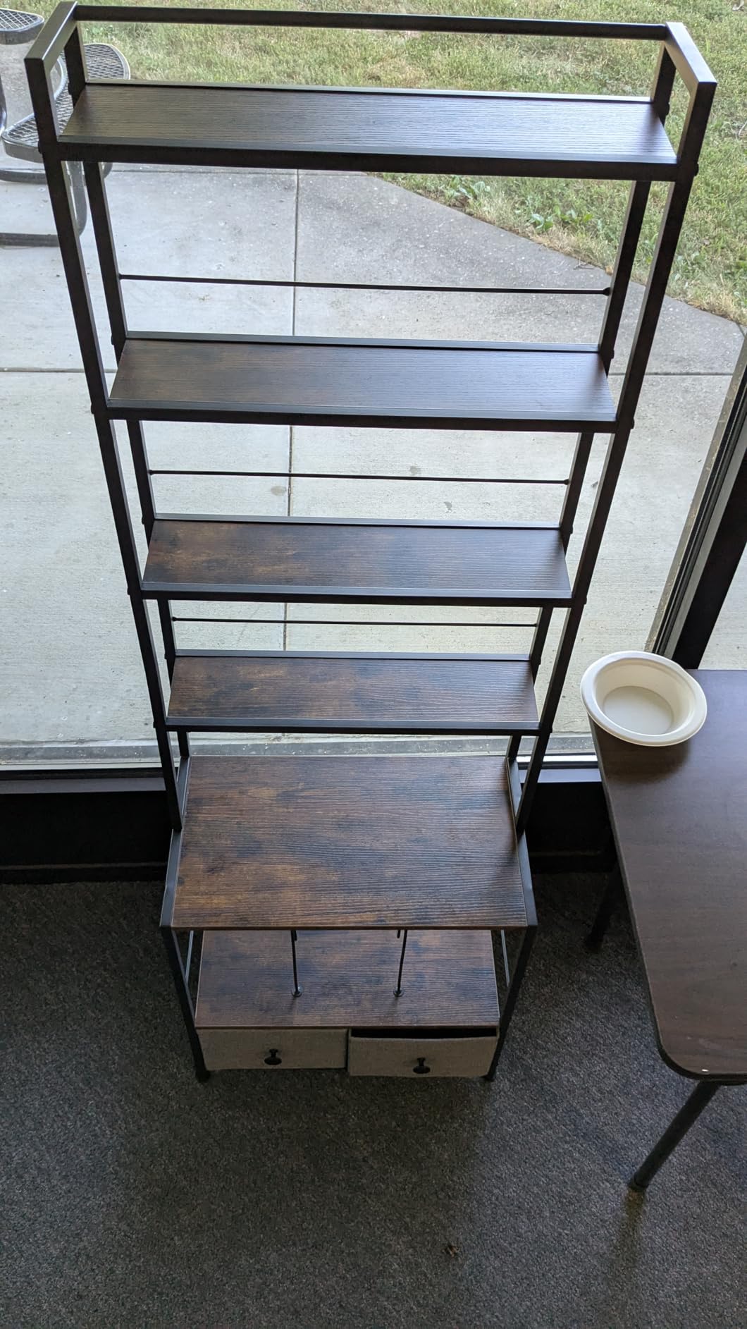 6-Tier DVD Shelf, Vinyl Record Storage Rack with Drawers - Industrial CD Storage Rack, Fits CDs, Books, and Albums, Media Tower Bookshelf for Living Room, Theater, 63 in Tall customer photo 2