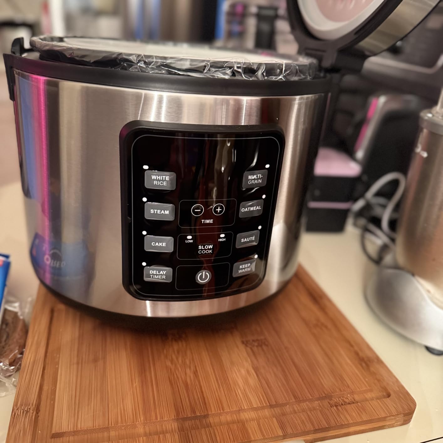 Gourmia Rice Cooker - 5 Qt Capacity, 20 Cup Cooked, 10 Cup Uncooked, Digital Controls, 6 Cooking Presets, Grain Cooker & Steamer, Nonstick Pot, Steam Tray, Delay Timer, Keep Warm, Stainless Steel customer photo 2