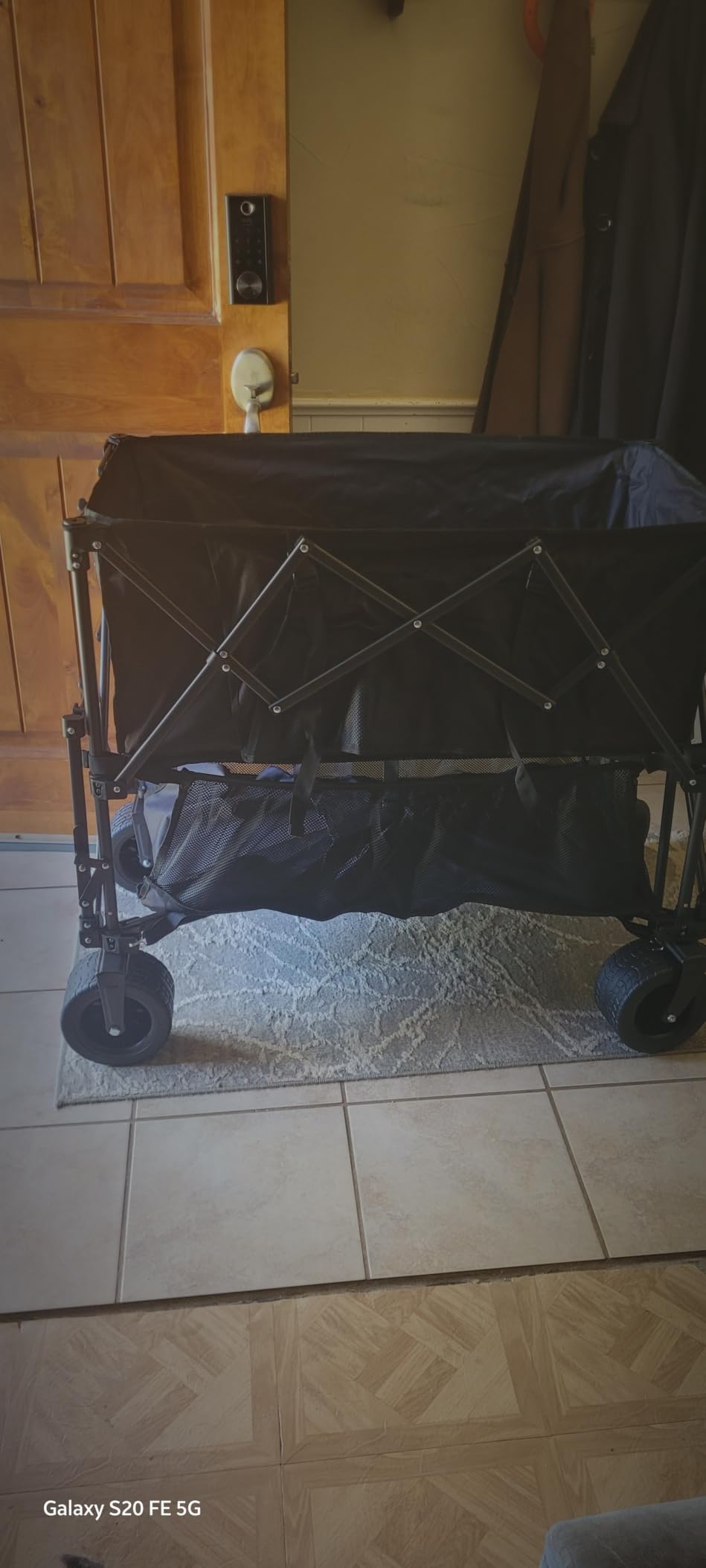 Double Decker Wagon Heavy Duty Collapsible, 600LBS 400L Capacity | Foldable Utility Cart with Big Wheels for Beach, Outdoor, Camping & Gardening, Durable Steel Frame customer photo 2