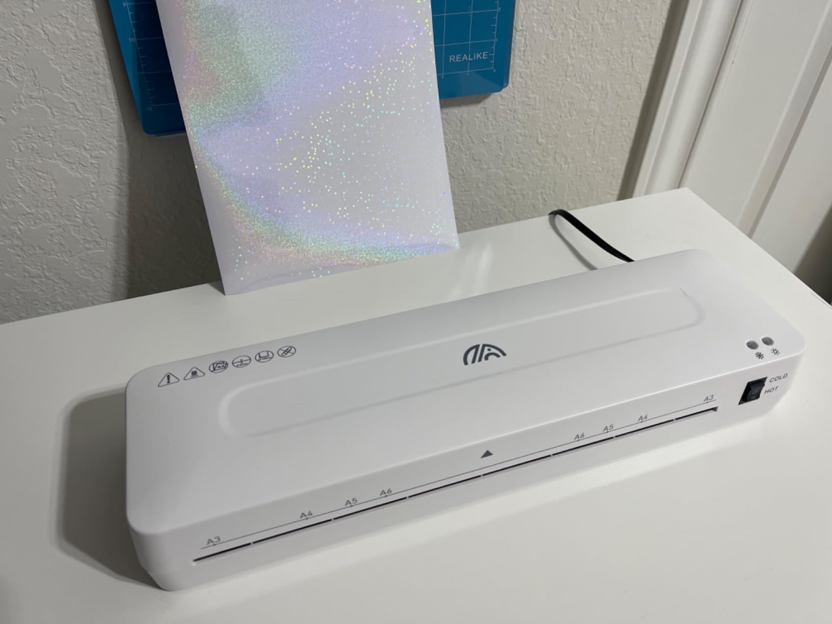 Crenova Laminator 13 inch with Touchscreen 3-6mil Quick Warm Up Auto Off | Hot and Cold Laminator with ABS Jam Free, Laminator for Home Office School, Black customer photo 1