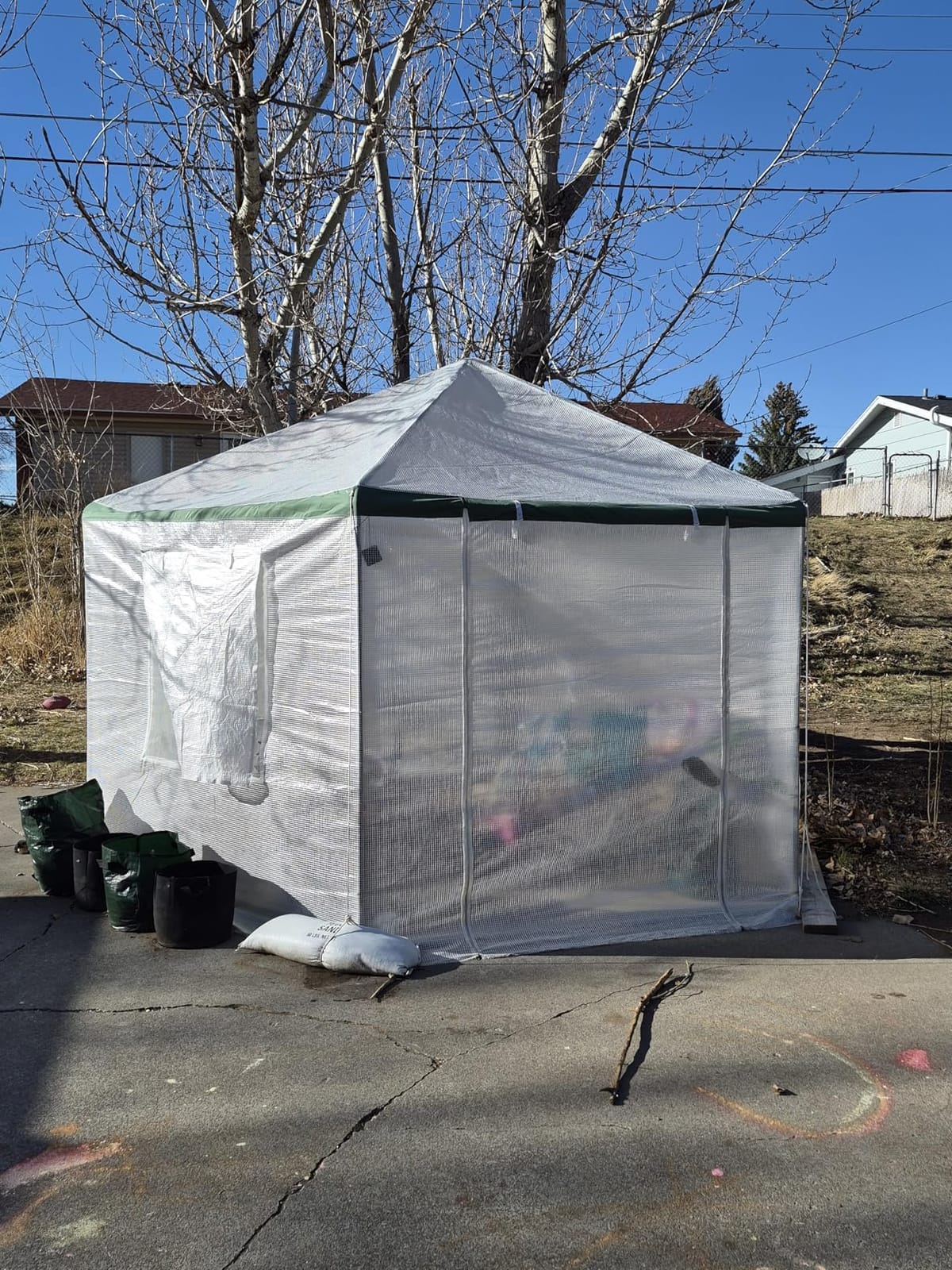 AMERLIFE 13.5x13.5x9 FT Hexagonal Walk-in Greenhouse | Windbreak Ropes, Ground Stakes And Waterproof PE Cover Help Create A Stable Protected Space For Outdoor Plants customer photo 2