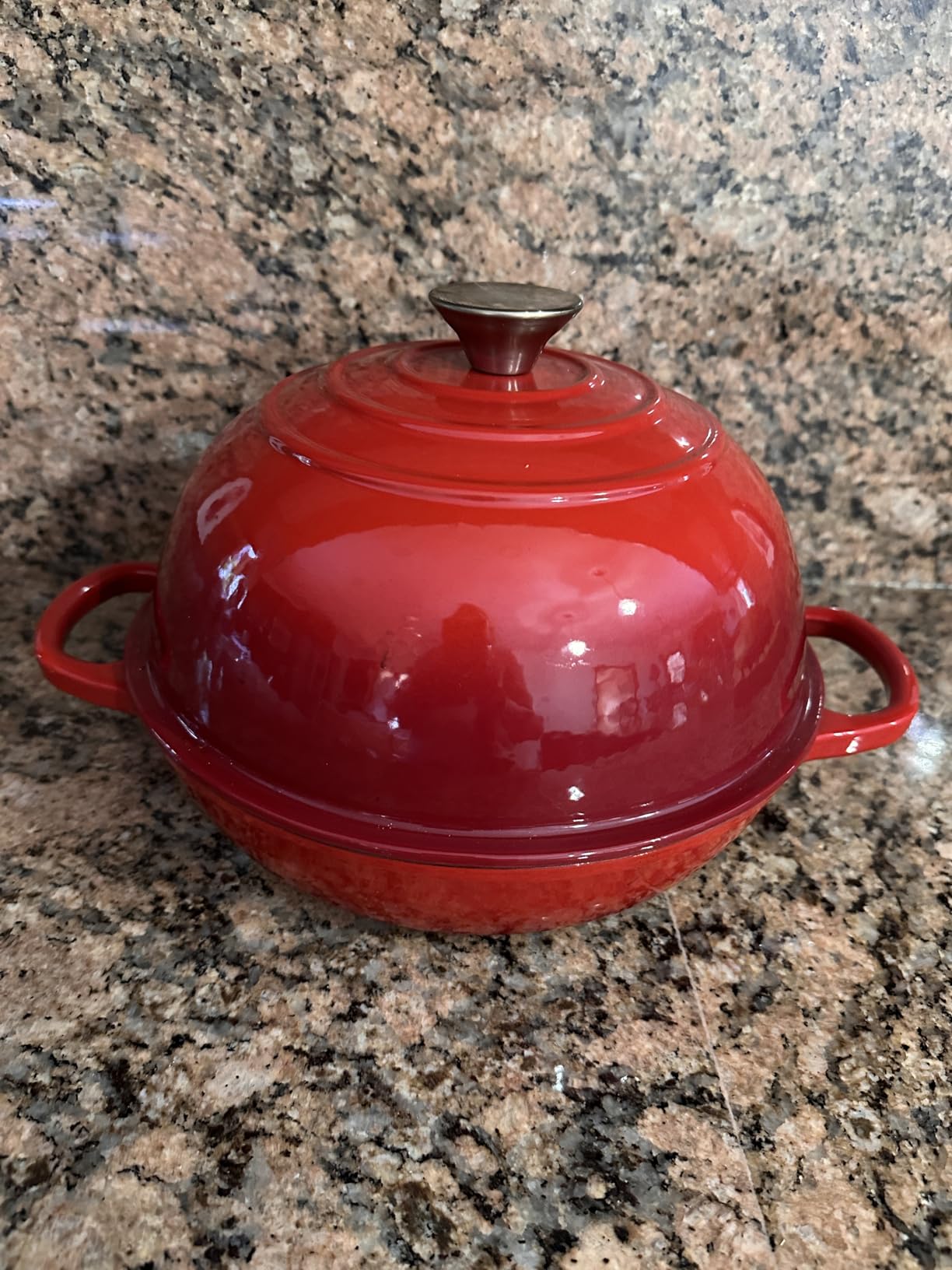 AHJ 6QT Dutch Oven For Bread Baking, Enameled Cast Iron Dutch Oven Pot with Lid, Multi-Functional Bread pan, Sourdough Baking Supplies with Proofing Basket, Cast Iron Bread Oven, Silicone Sling & Gloves. customer photo 2