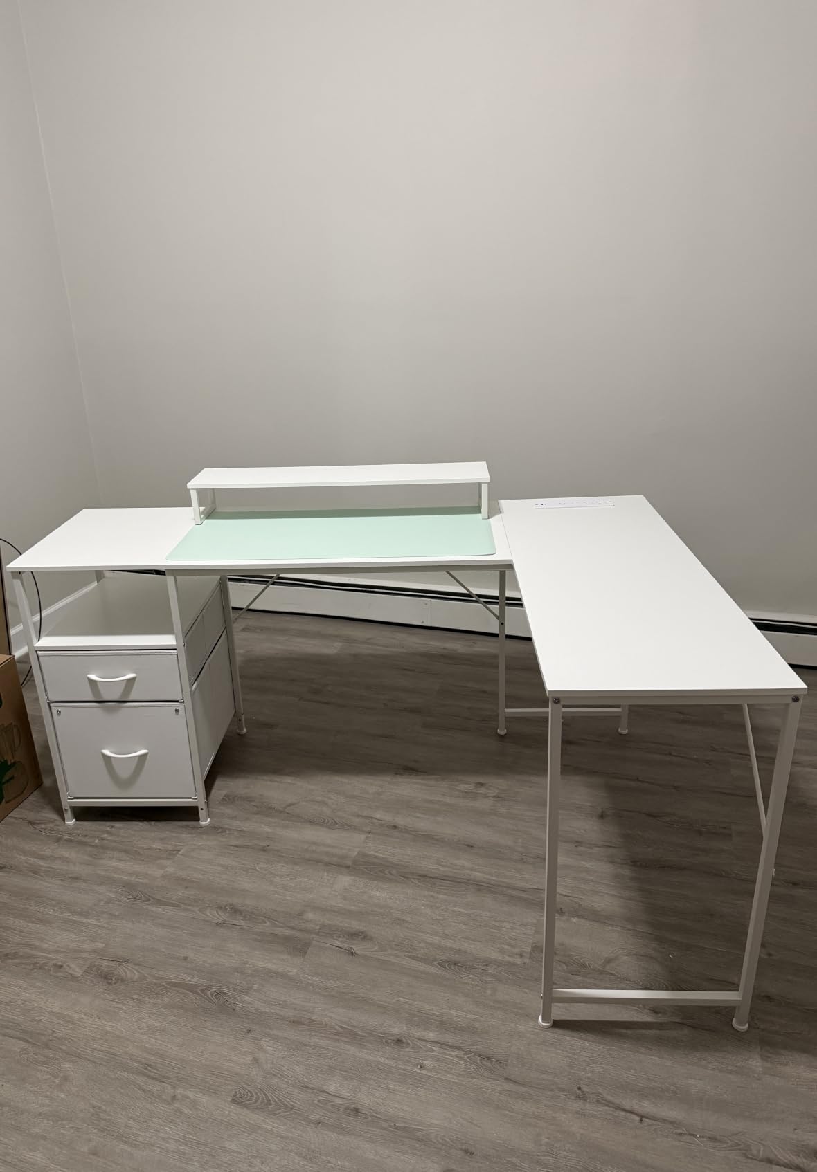 PRAISUN 63 Inch L Shaped Desk with Power Outlets and USB-C Port, Computer Corner Home Office Desk customer photo 2
