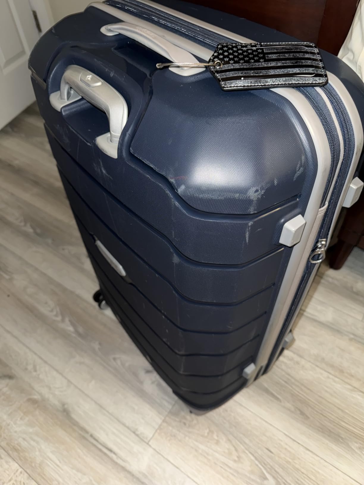 Samsonite Freeform Large Checked Luggage with Dual 360° Spinner Wheels - TSA Lock, Airline-Approved - Lightweight Durable Polypropylene Expandable Hardshell - Sky Blue customer photo 2