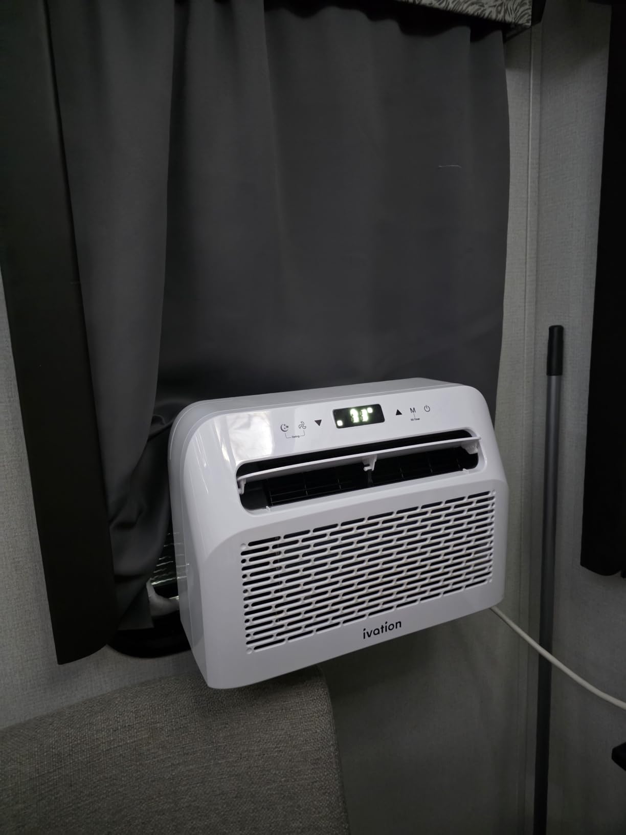Ivation 6,500 BTU Camper Air Conditioner | Portable Over-the-Window Sill AC, Fan & Dehumidifier for RV, Caravan & Motorhome | Digital Display, Temperature Control, Timer, Sleep Mode, Whisper Quiet customer photo 1