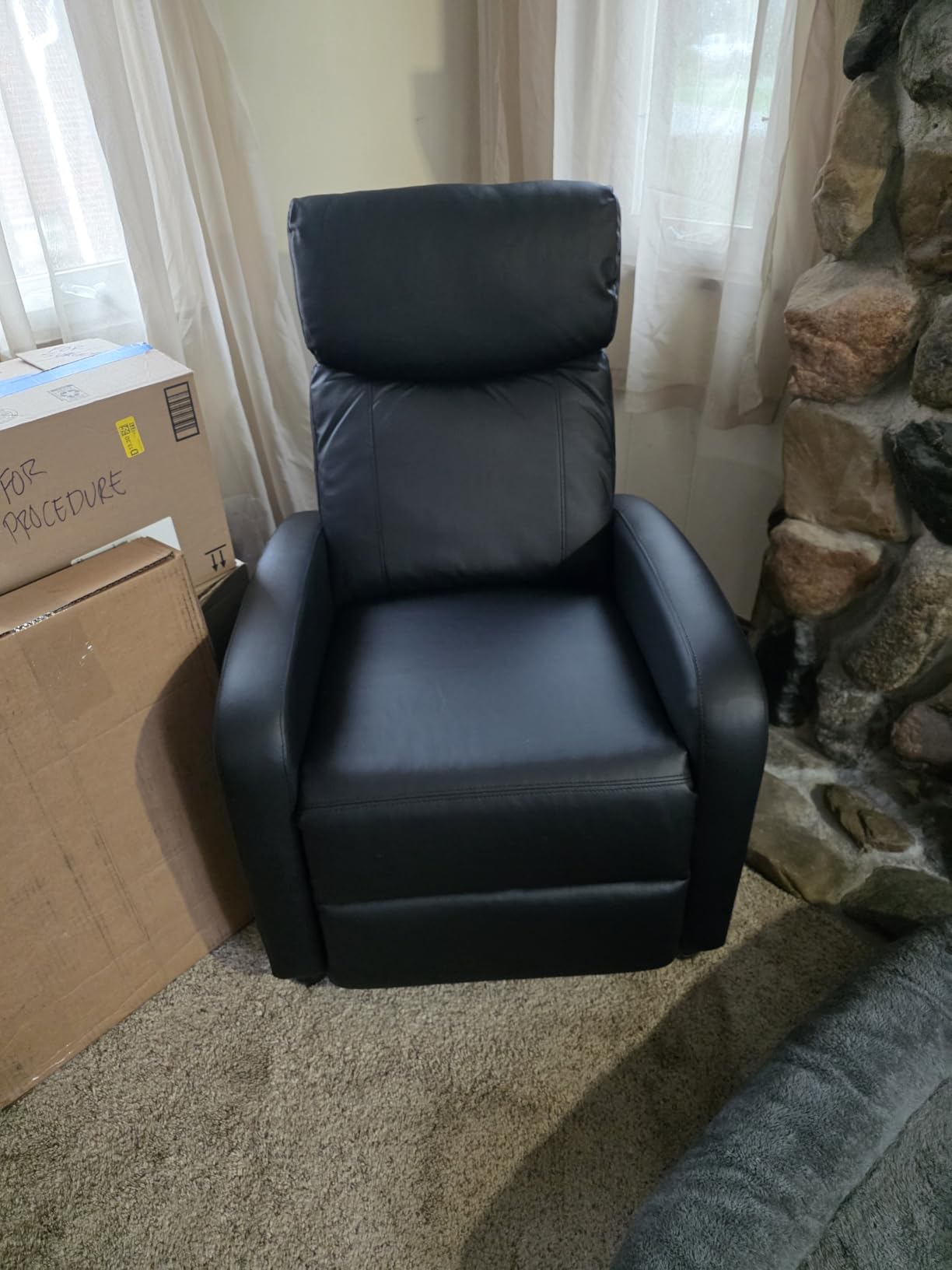 Sweetcrispy Massage Recliner Chair for Adults, Adjustable Home Theater Seating with Lumbar Support, Modern Small Recliners for Small Spaces, Dark Grey customer photo 1