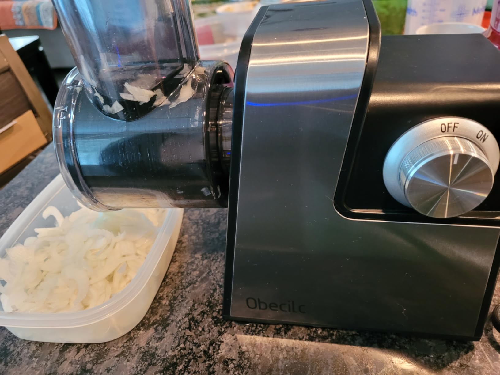 Electric Cheese Grater, 300W Cheese Shredder with 7 Stainless Blades, Ideal for Slicing, Shredding and Grinding Cheese, Vegetables, Fruits and Nuts, Easy One-Touch Operation and Cleaning customer photo 2