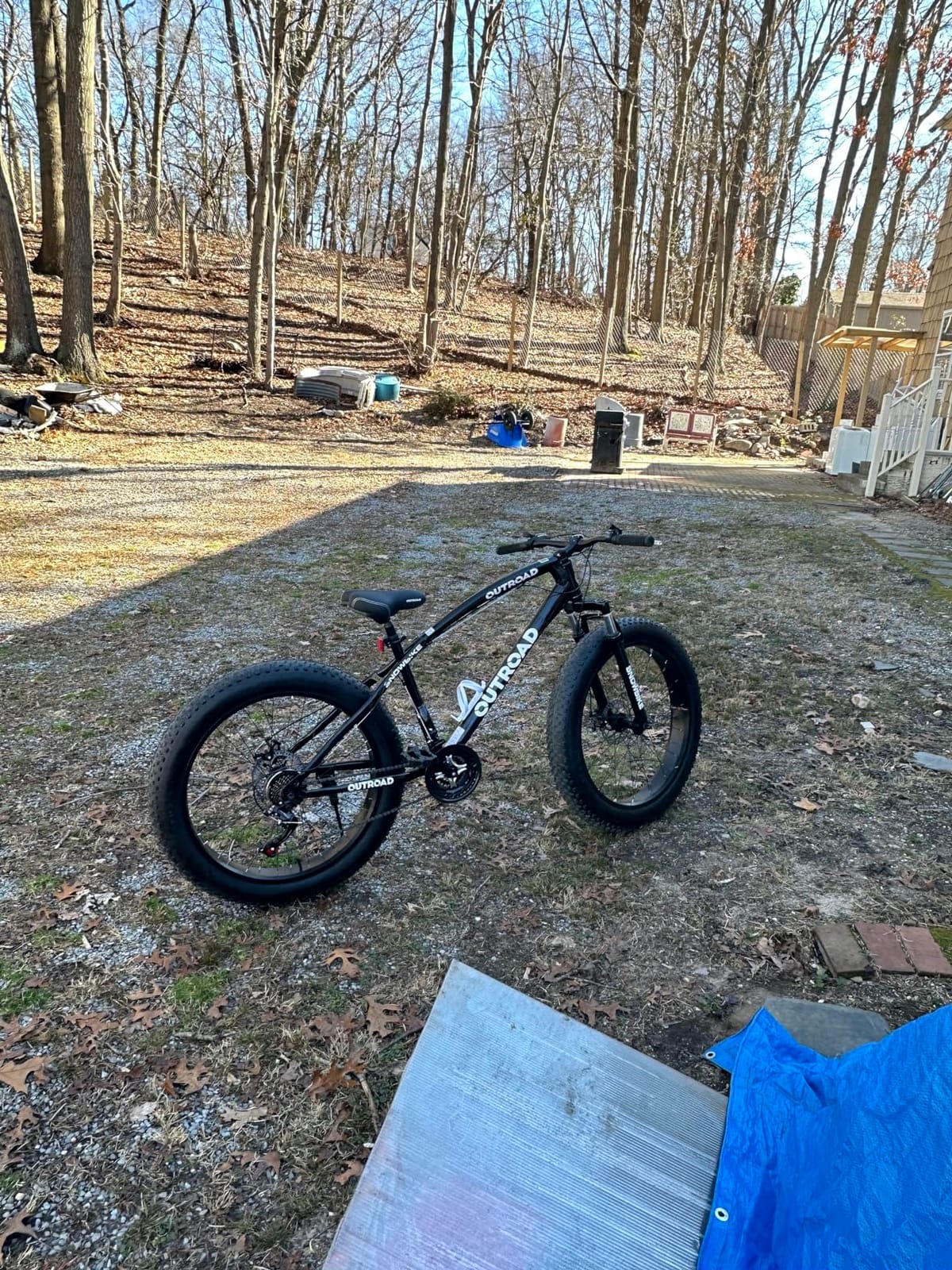 Outroad Fat Tire Mountain Bike with 26 inch Wheels, 21 Speed with High Carbon Steel Frame, Double Disc Brake and Front Suspension Anti-Slip Bikes customer photo 1