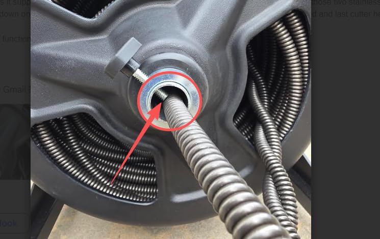 POPULO Auto Feed Electric Drain Snake Auger 100 ft x 1/2 Inch for 2 to 4 Inch Pipes, Heavy Duty Drain Cleaner Machine with 8 Cutters & Root Killer & Gloves customer photo 2