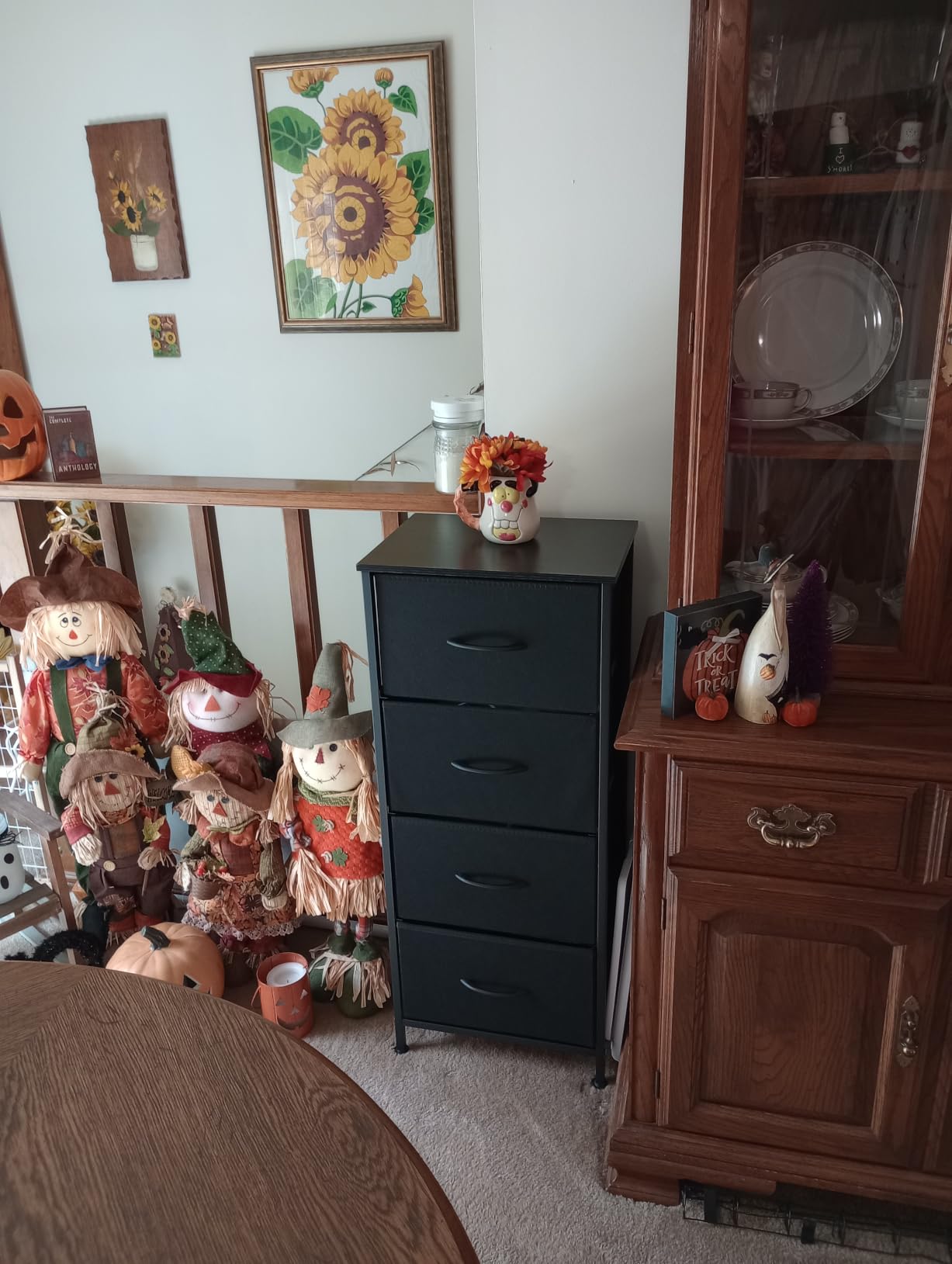 SONGMICS Dresser for Bedroom, Tall Dresser with 8 Fabric Drawers, Cloud White customer photo 1