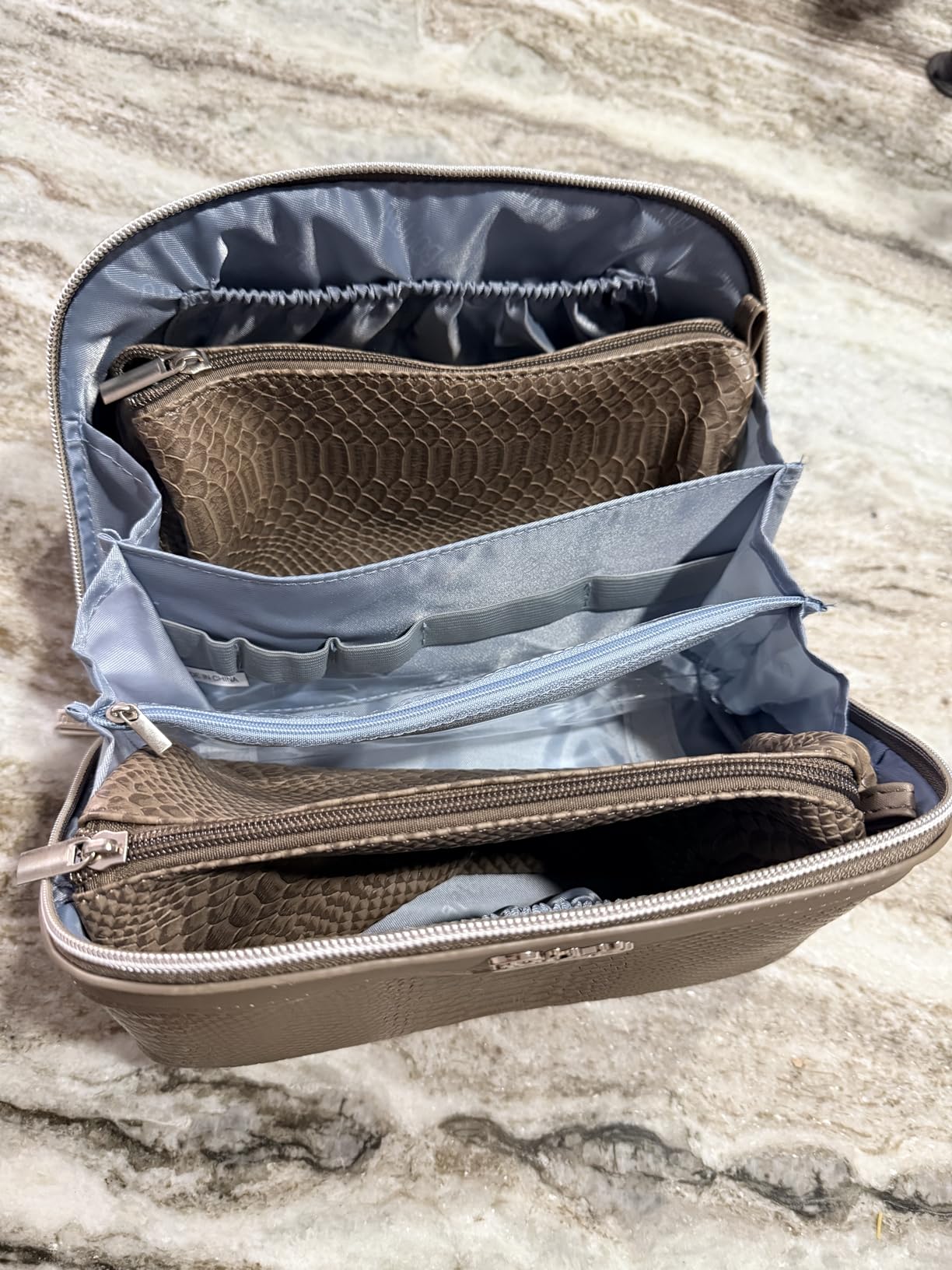 BOYATU Travel Makeup Bag Organizer: 180°Open-Flat 3 Pcs Make up Bags Set customer photo 2