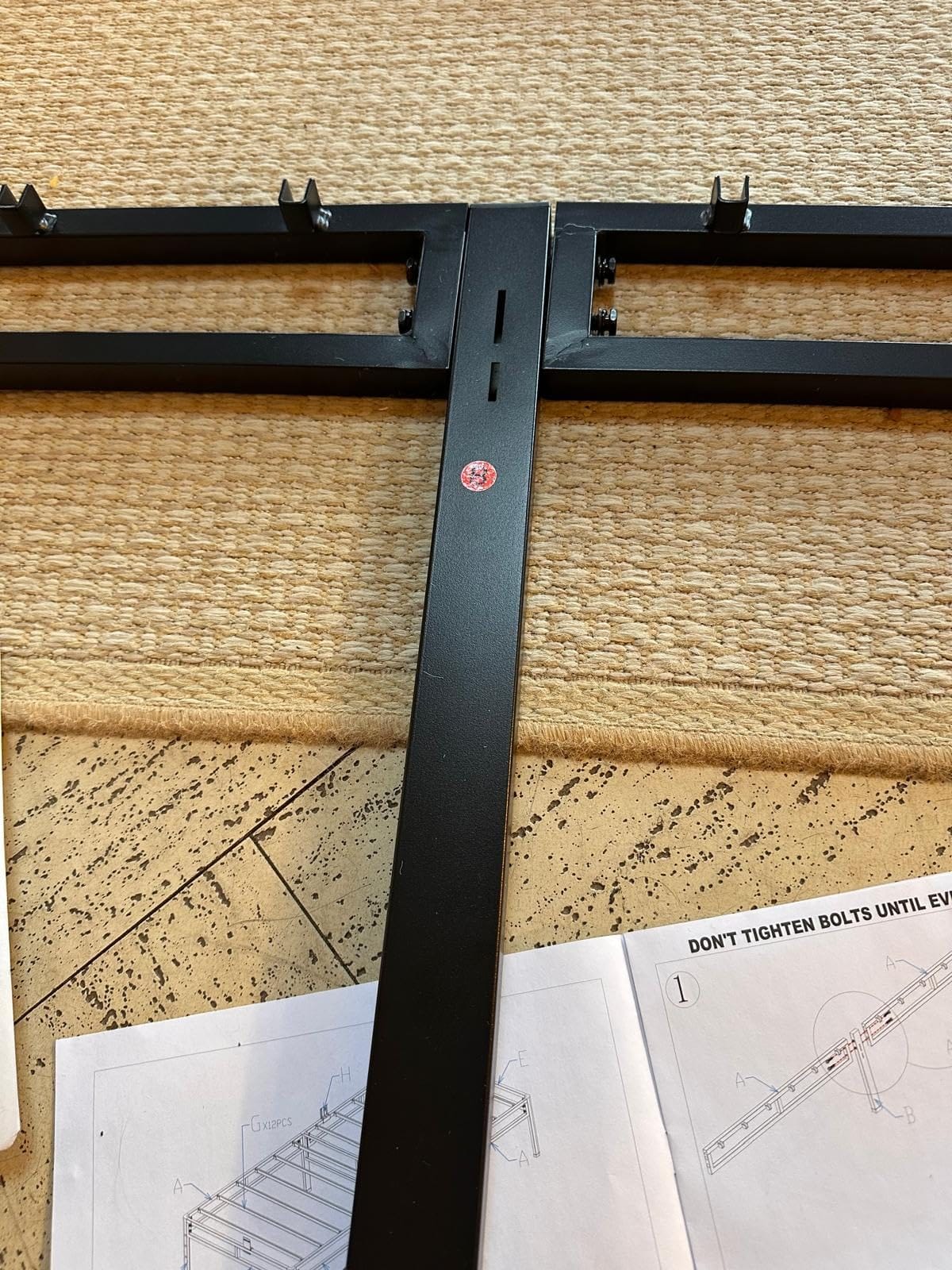 NKZ King Size Metal Platform Bed Frame, 18 Inch Dual-Layer Heavy Duty Base | 2-in-1 Base, 4000LBS Load Capacity, Noise-Free, Round Corner Legs, 4 Mattress Stoppers, Easy Assembly, No Box Spring need customer photo 2