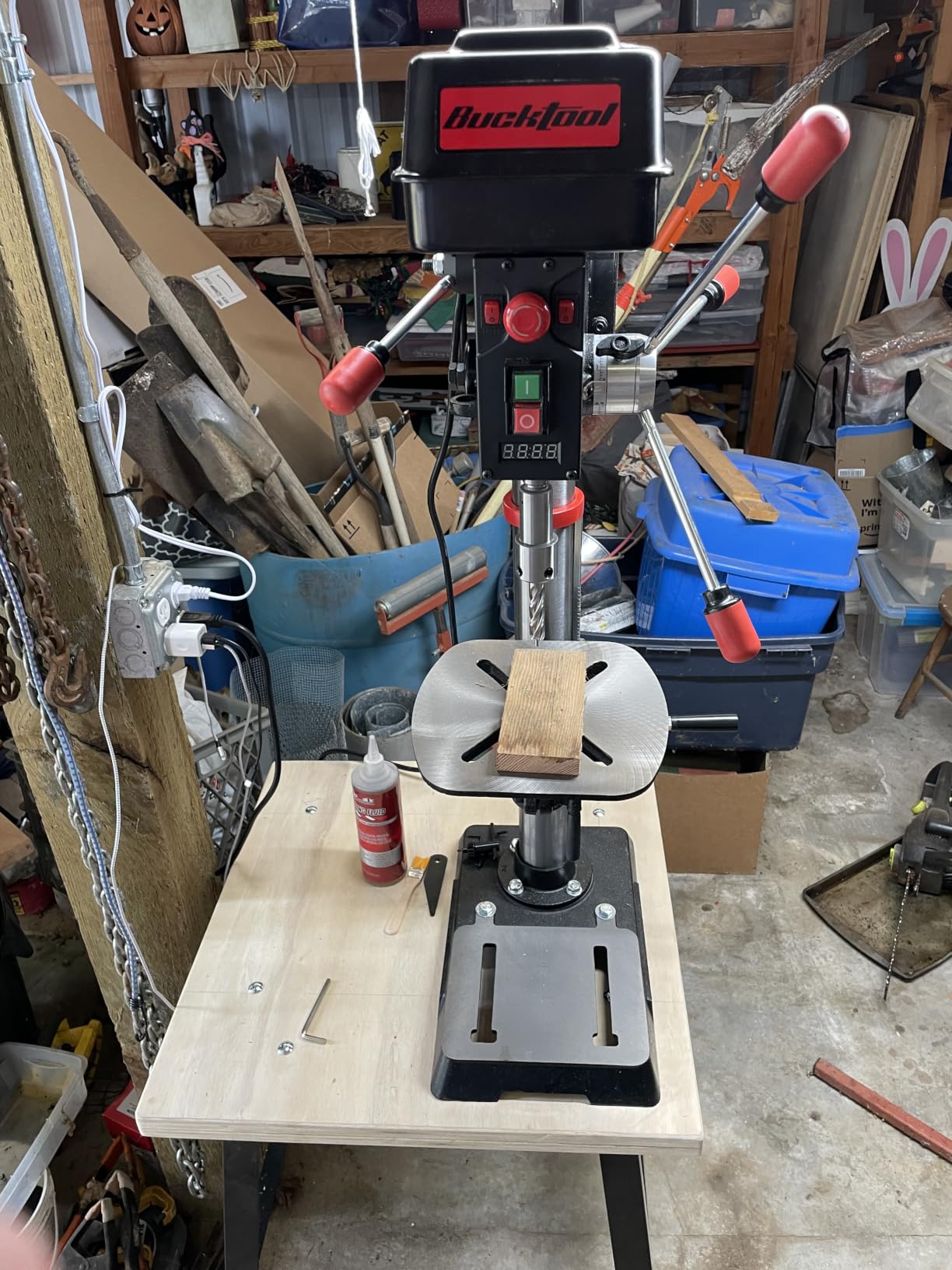 BUCKTOOL 12-Inch Benchtop Drill Press, 6-Pole Motor, 3/4 HP, 360-2000 RPM | 3-1/8-Inch Spindle Travel, High Torque, Laser, LED Work Light and Digital Speed Readout for Metalworking and Woodworking customer photo 1