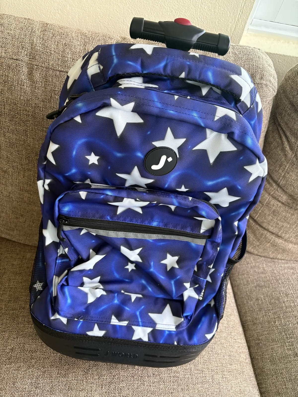 J World Sunrise Kids Rolling Backpack with Wheels for Girls Boys, Roller Bookbag for School, 18 x 13 x 9 Inches, Puffy Flower customer photo 2